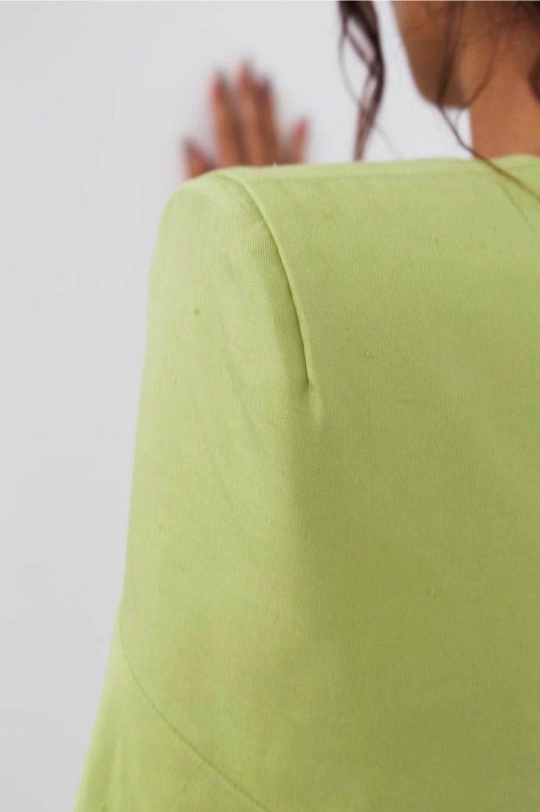 Pierre Cardin Vintage Green Linen Suit For Sale 2