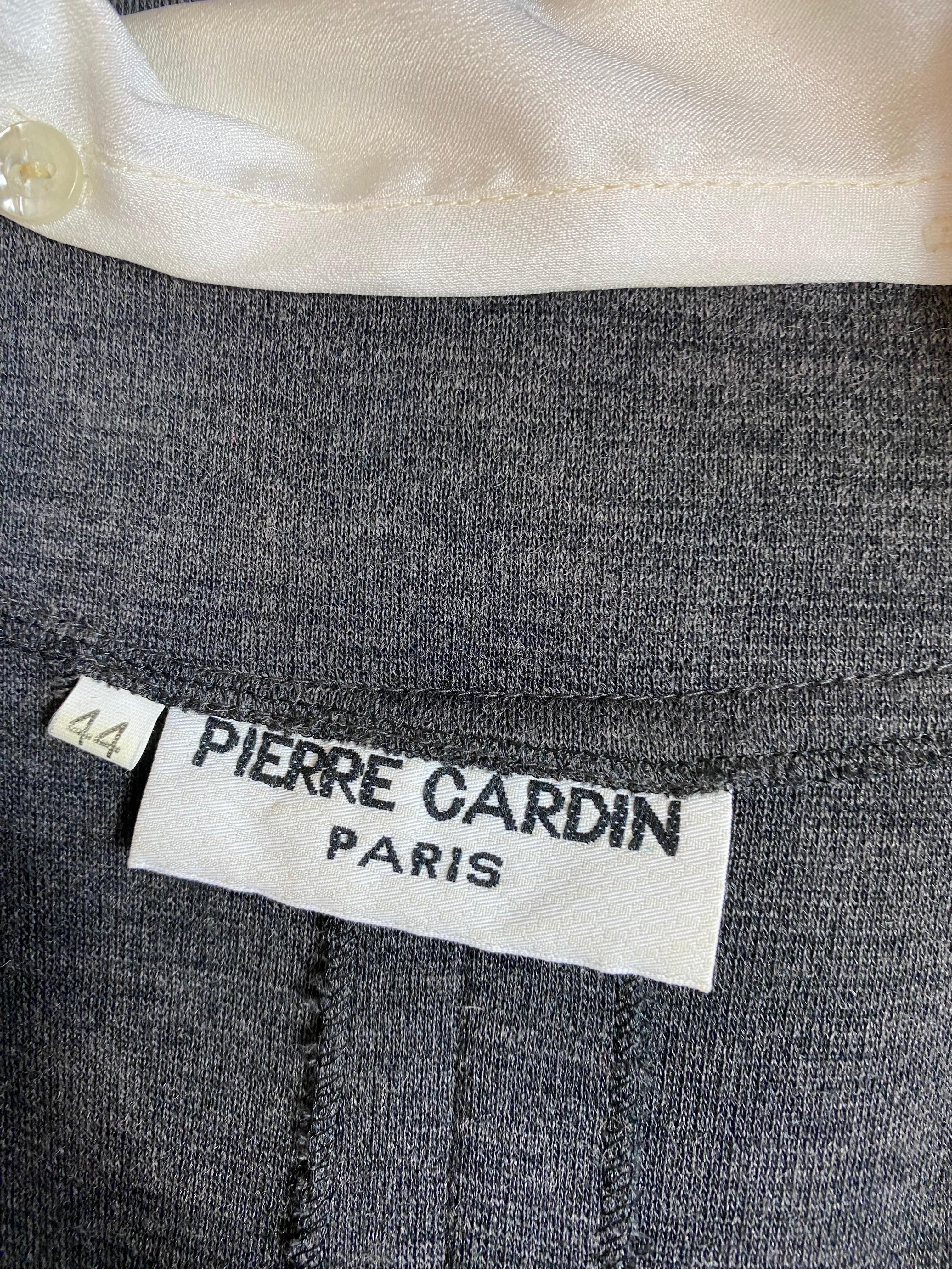 Pierre Cardin vintage grey wool Dress For Sale 4