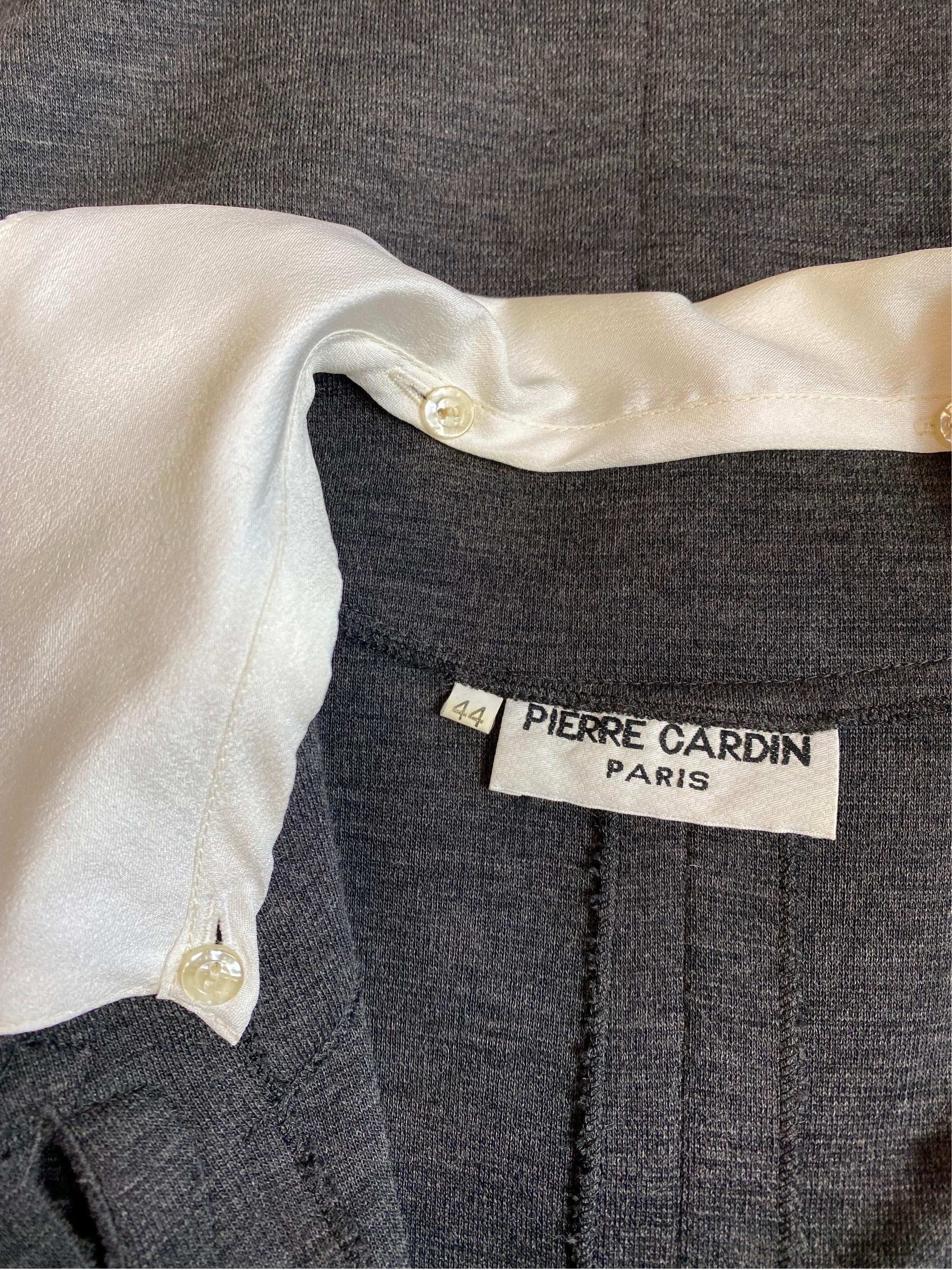 Pierre Cardin vintage grey wool Dress For Sale 5