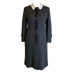 Vestido vintage Pierre Cardin de lana gris