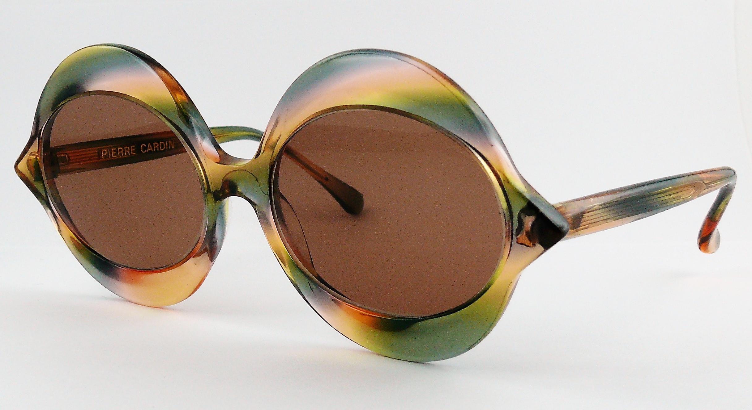 Brown Pierre Cardin Vintage Iconic Kiss Sunglasses