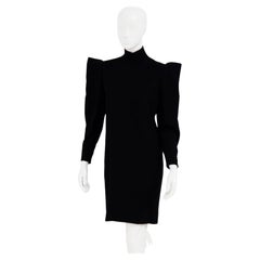 Pierre Cardin - Petite robe noire vintage avec bretelles moulantes