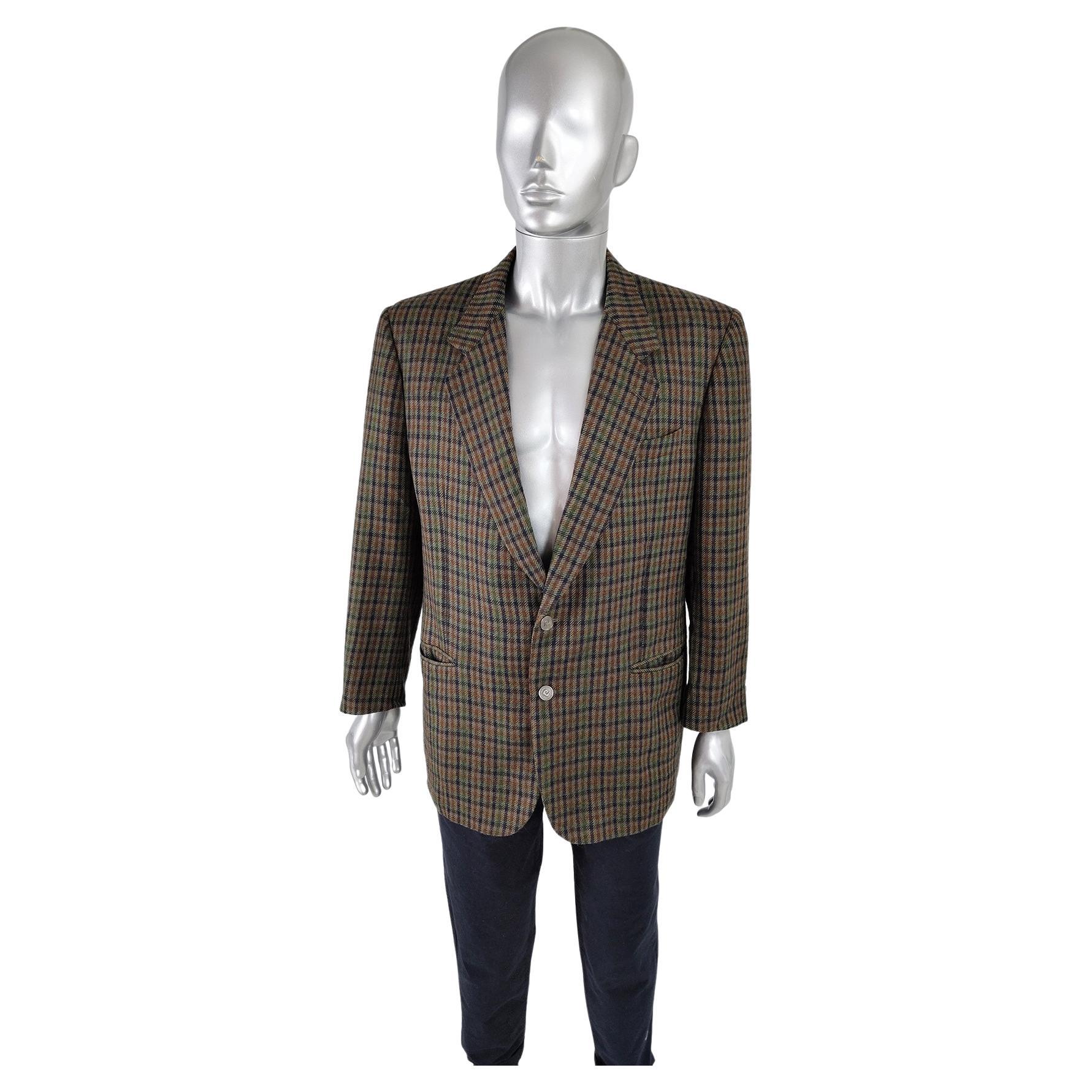 Pierre Cardin Vintage Mens 80s Italian Pure Wool Tweed Blazer Jacket, 1980s For Sale