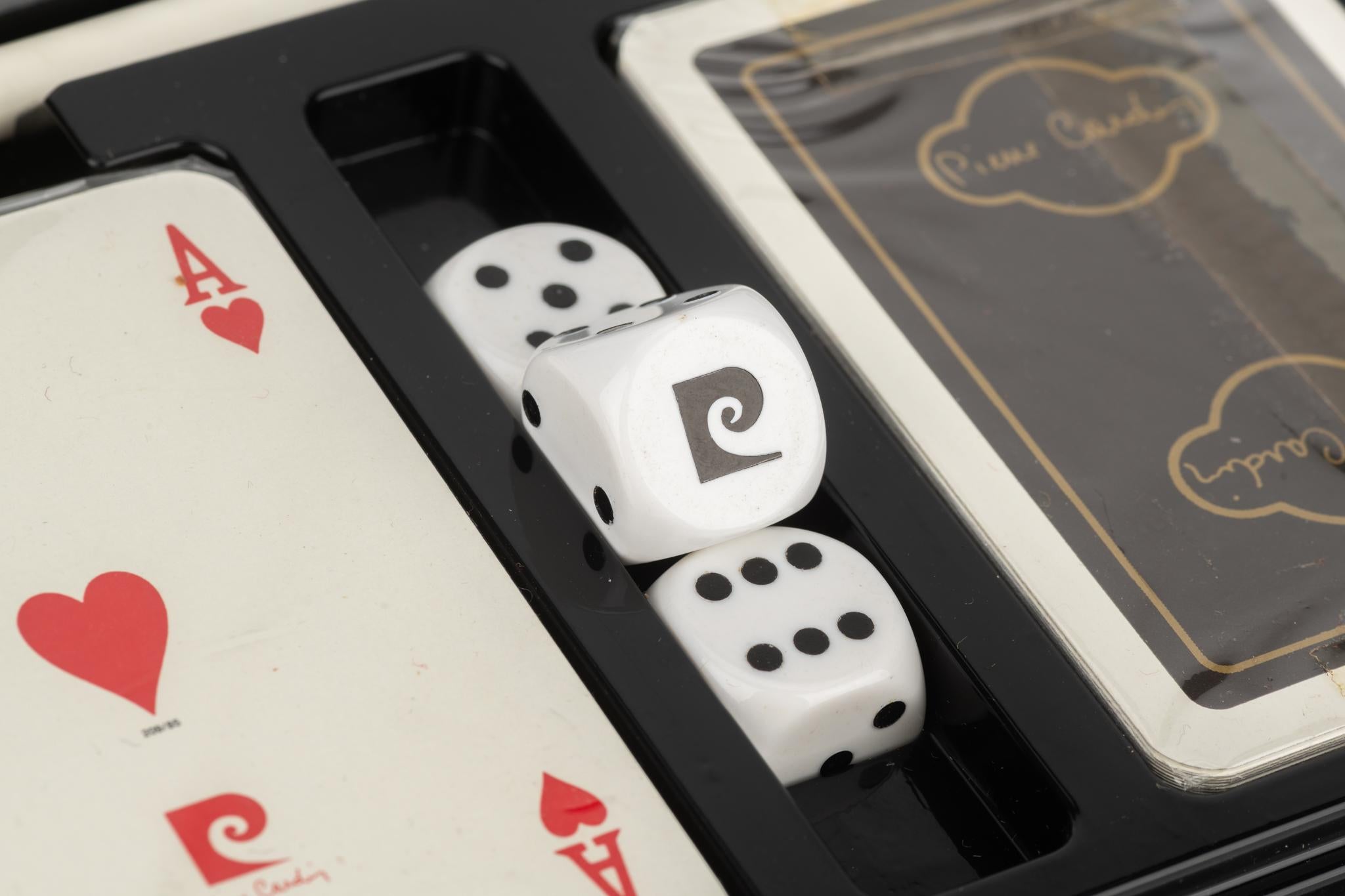 Black Pierre Cardin Vintage Poker Set For Sale