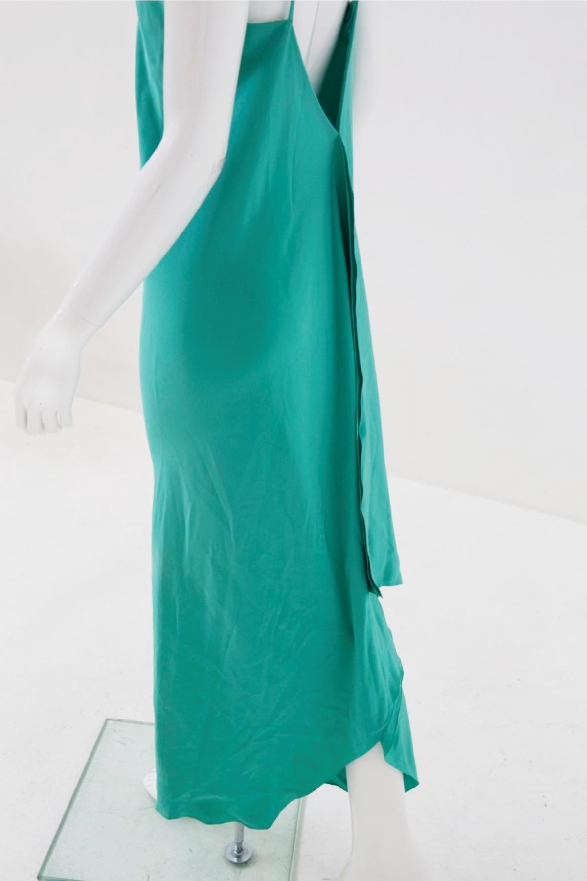 Pierre Cardin Vintage Teal Long Dress For Sale 4