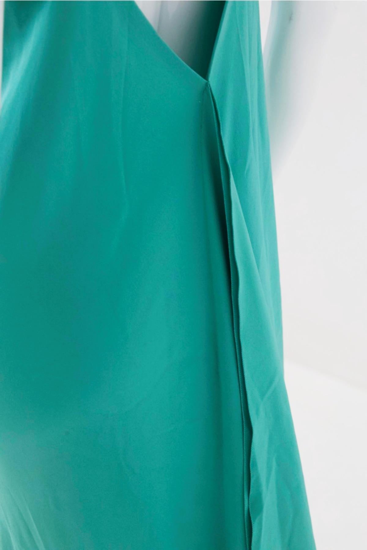 Pierre Cardin Vintage Teal Long Dress For Sale 2