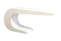 Pierre Cardin White Lacqured Waterfall Console Table
