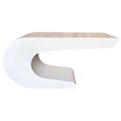 Table console cascade Pierre Cardin laquée blanc