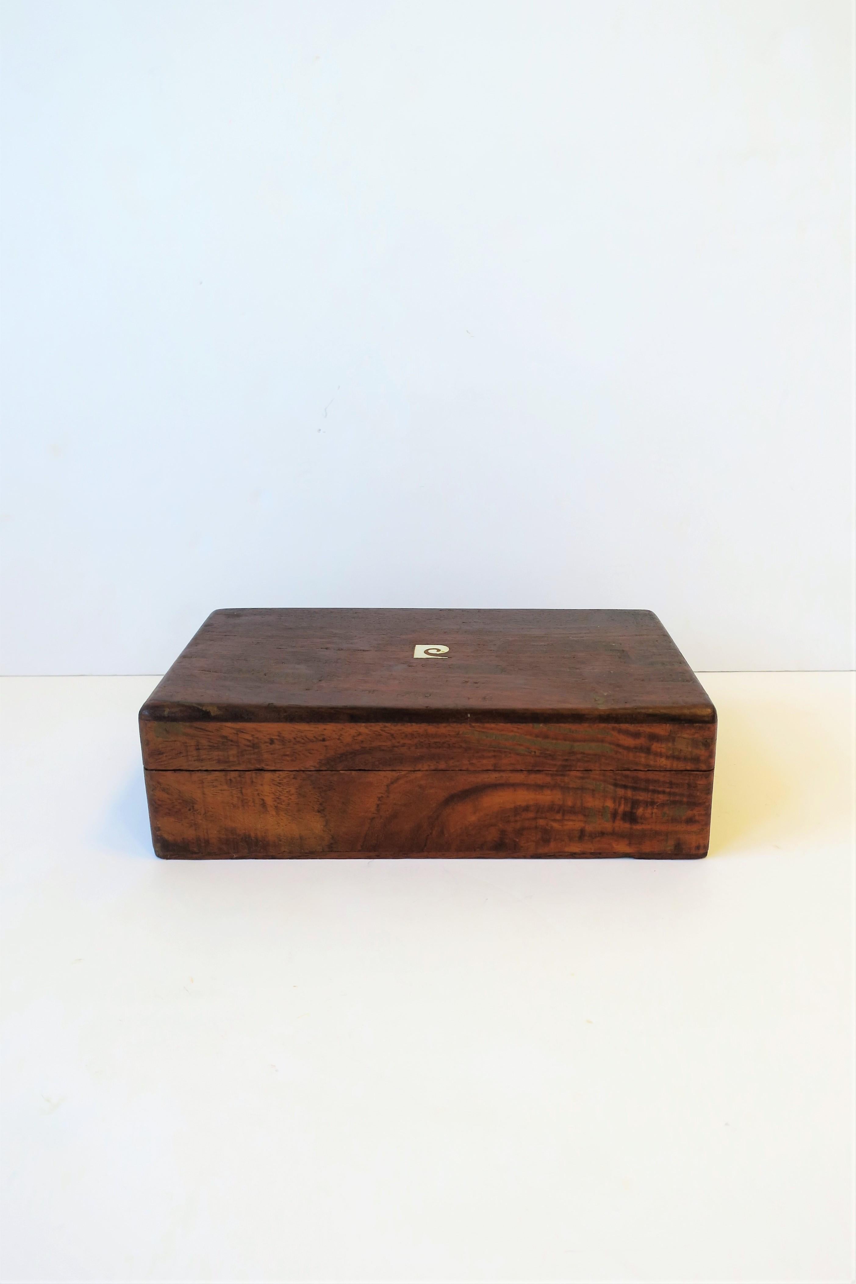 Unglazed Pierre Cardin Wood Jewelry Box