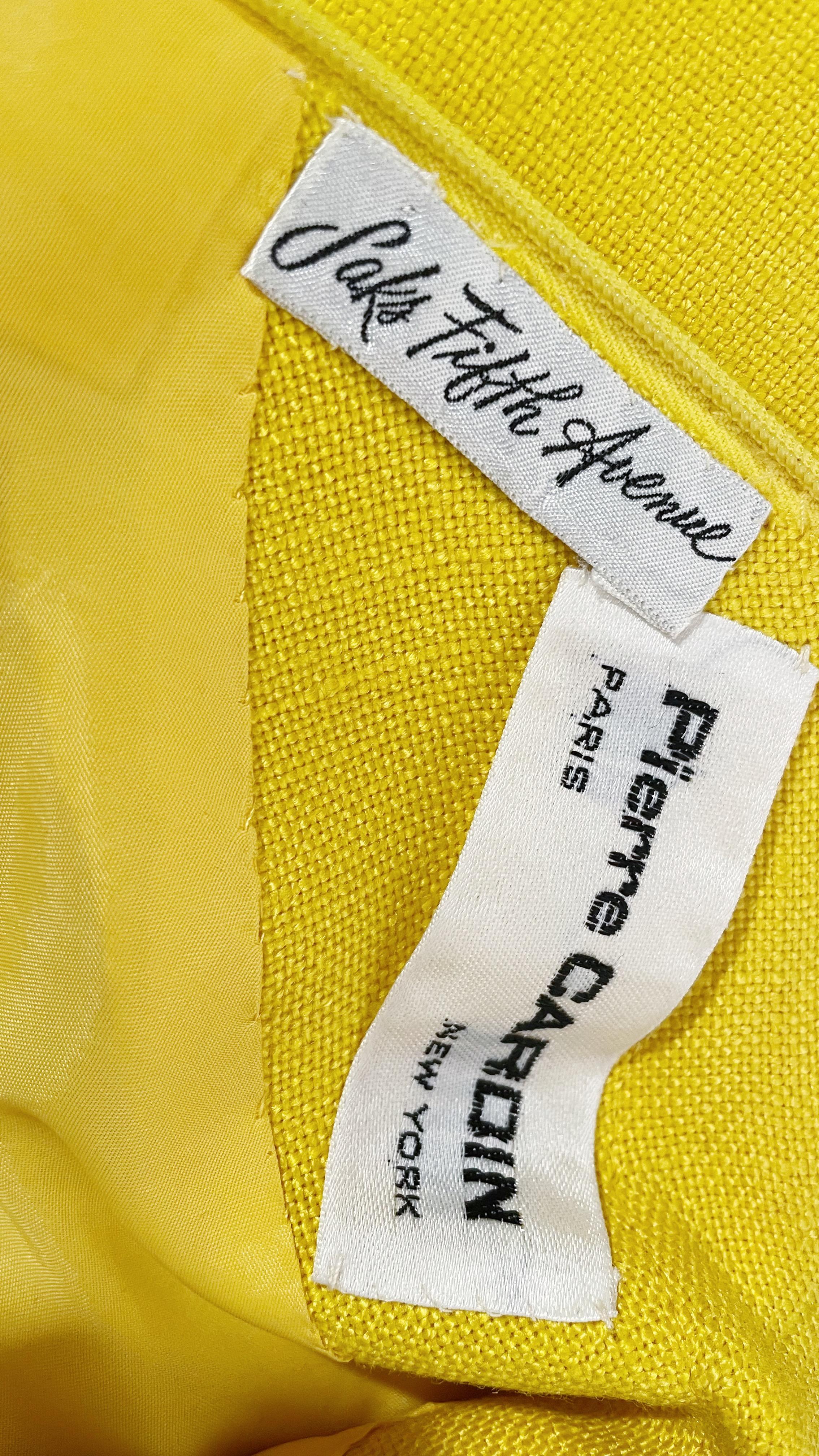 Gelbes Mod-Kleid von Pierre Cardin  im Angebot 4