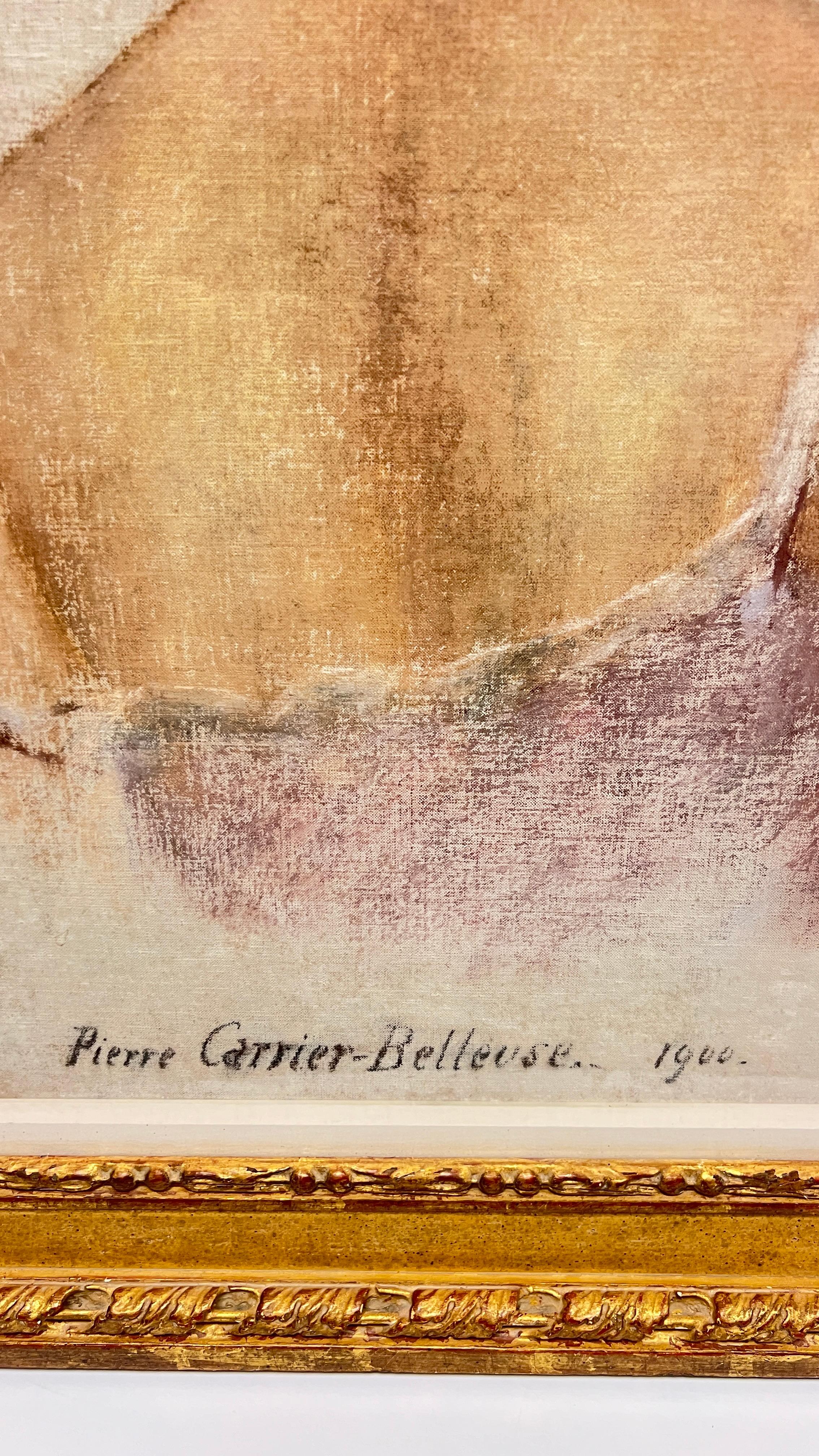 Belle Époque Pierre Carrier-Belleuse Female Ballet Dancer Portrait Pastel Painting For Sale