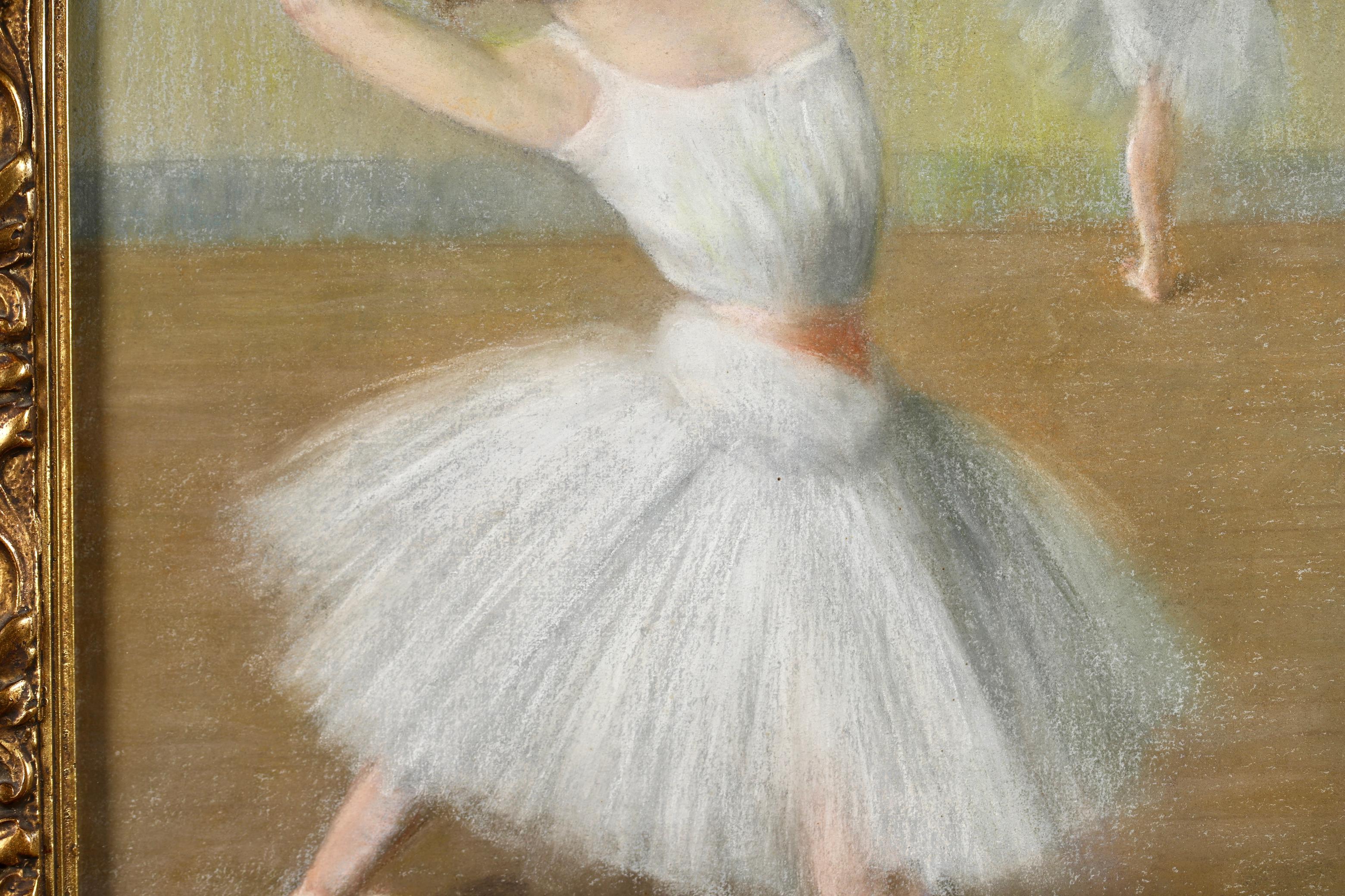 Danseuses a la barre – Impressionistisches figuratives Pastell – Pierre Carrier-Belleuse, Danseuses im Angebot 6