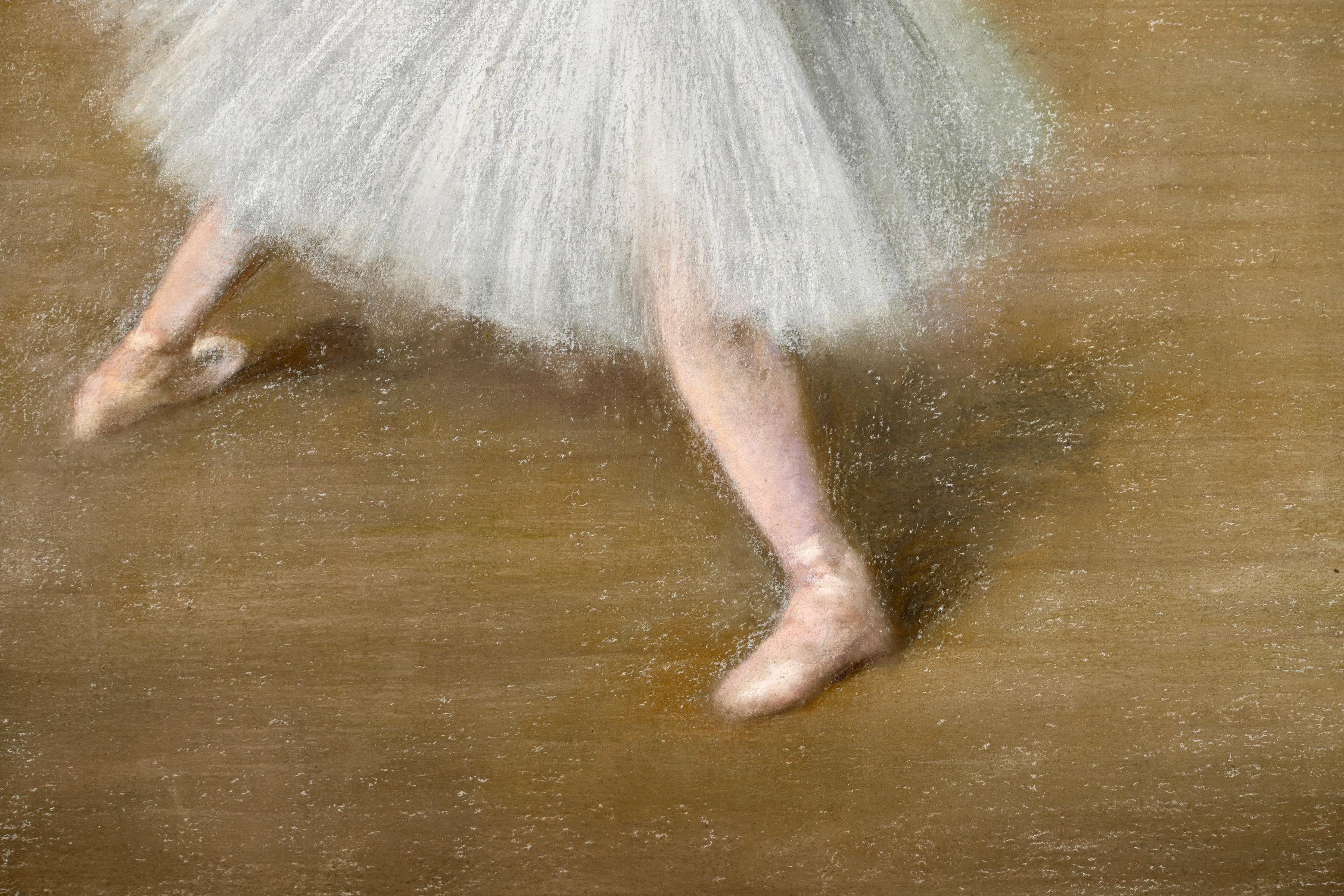 Danseuses a la barre - Impressionist Figurative Pastel - Pierre Carrier-Belleuse For Sale 4