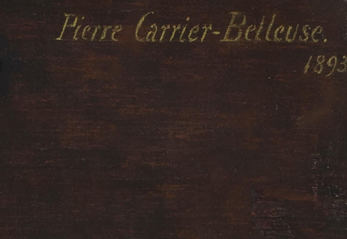 Jeune Frau angepasstes Sohnkorsett - Pierre Carrier-Belleuse, französisch, groß, pastellfarben im Angebot 2