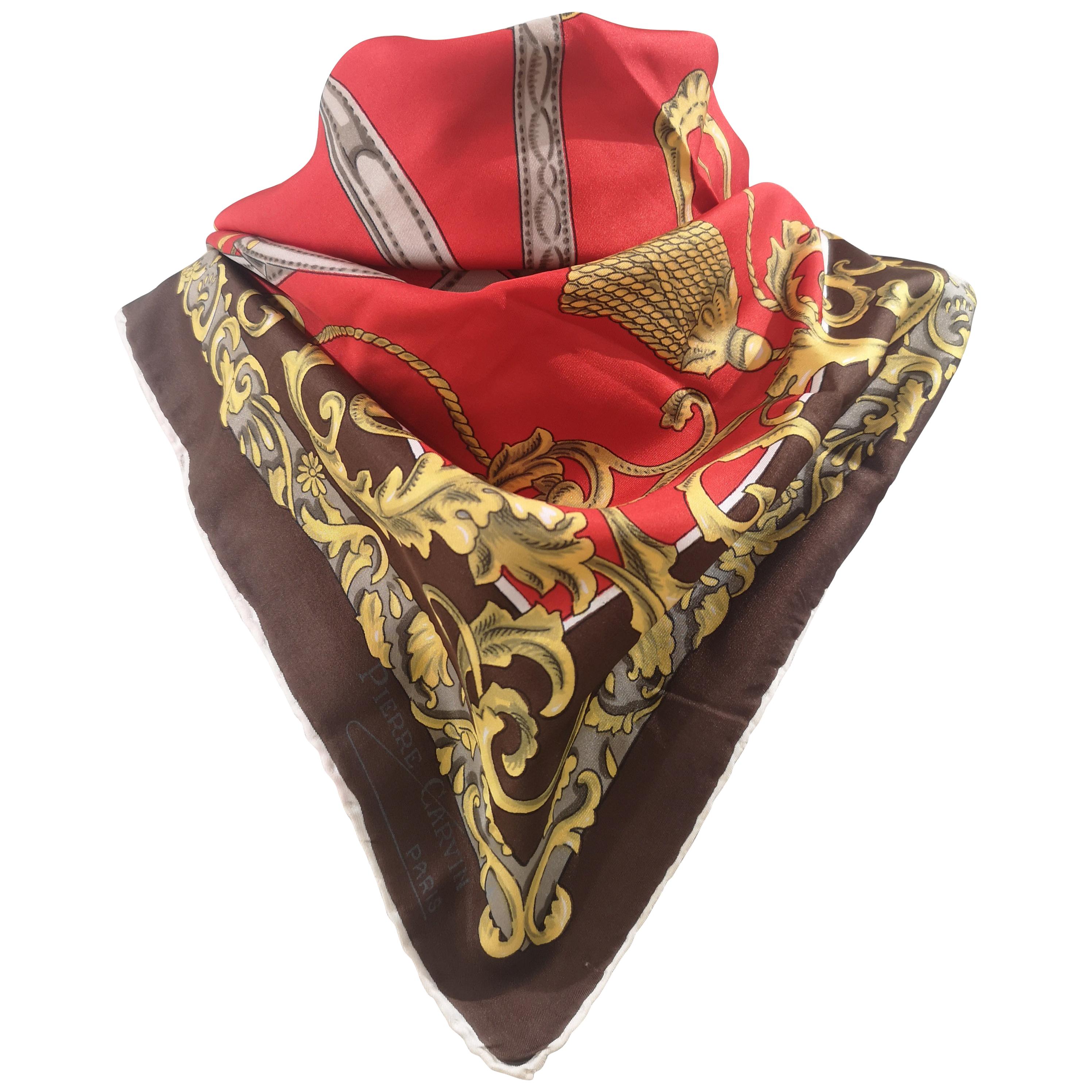 Pierre Carvin silk scarf - foulard