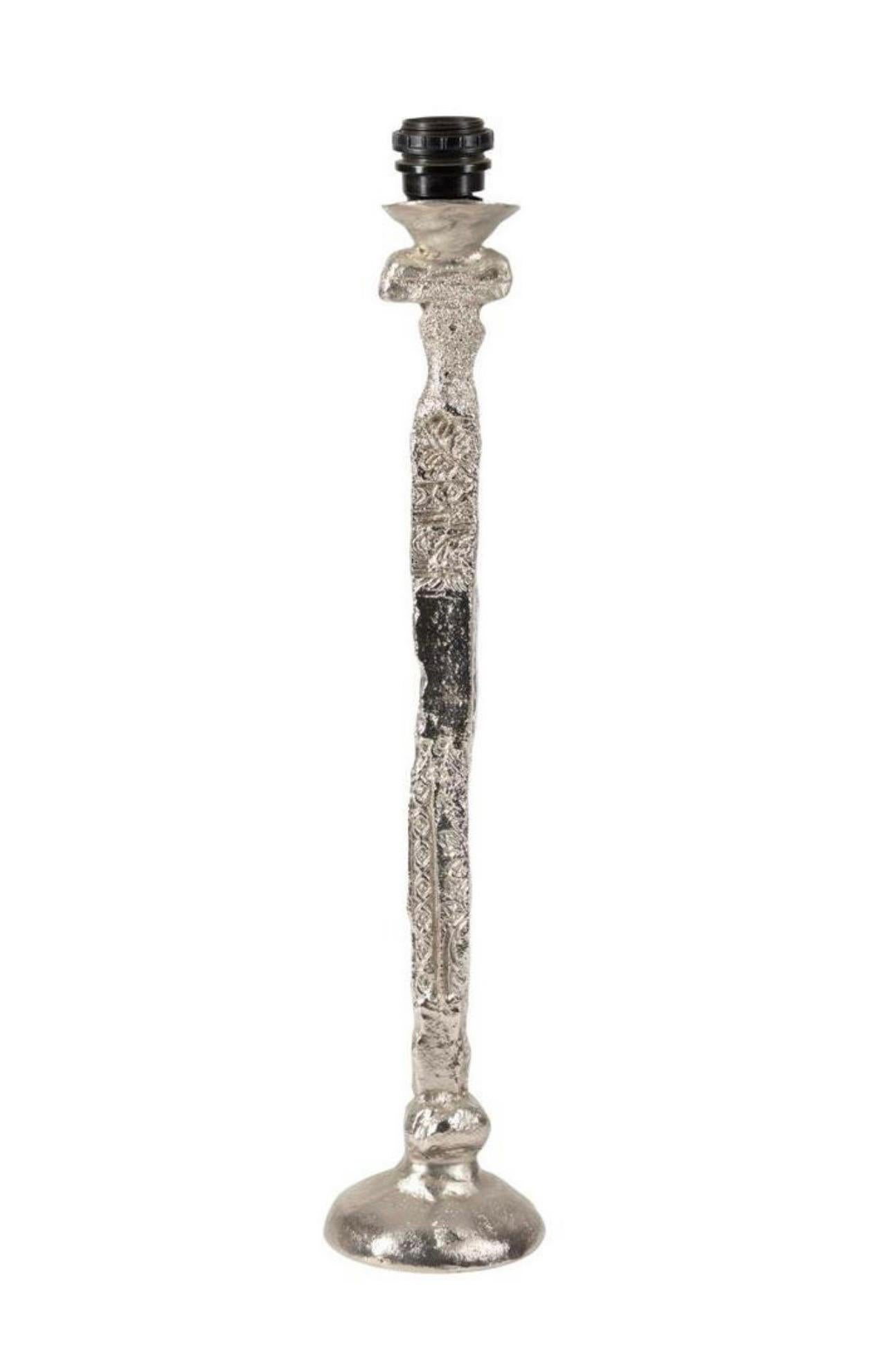 Lámpara Escultura Brutalista Francesa de Bronce Fundido Plateado Pierre Casenove Fondica Art en venta 7