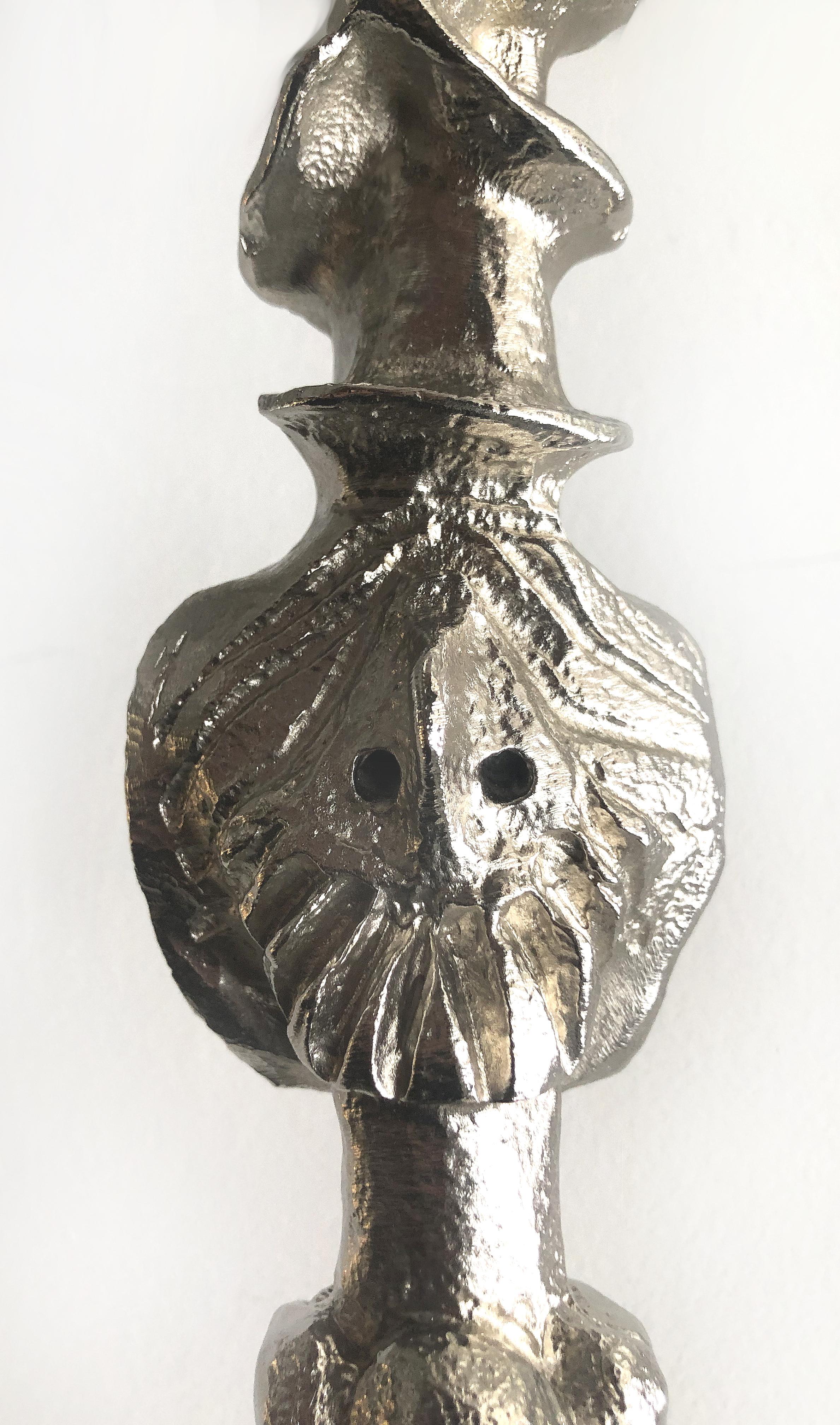 Pierre Casenove, Fondica Brutalist Bronze TOTEM Lamps, France In Good Condition In Miami, FL