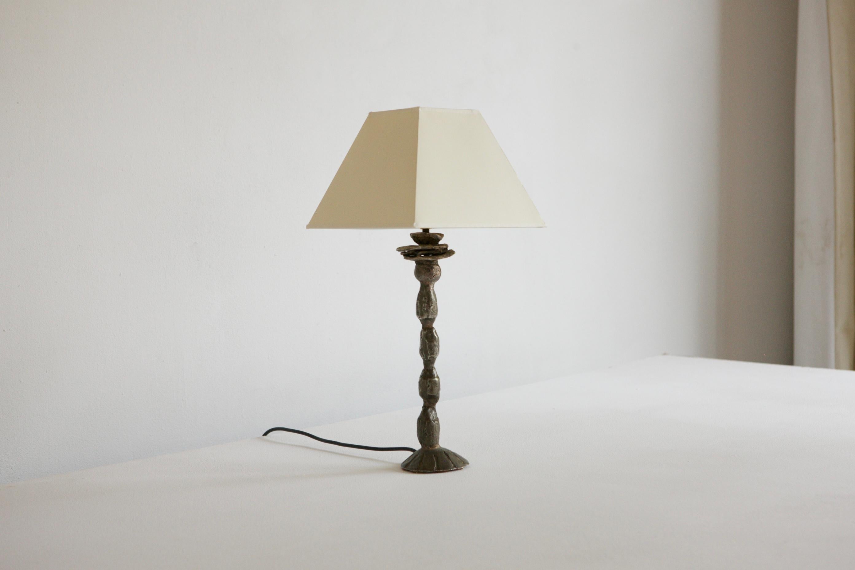 Late 20th Century Pierre Casenove for Fondica Bronze Lamp