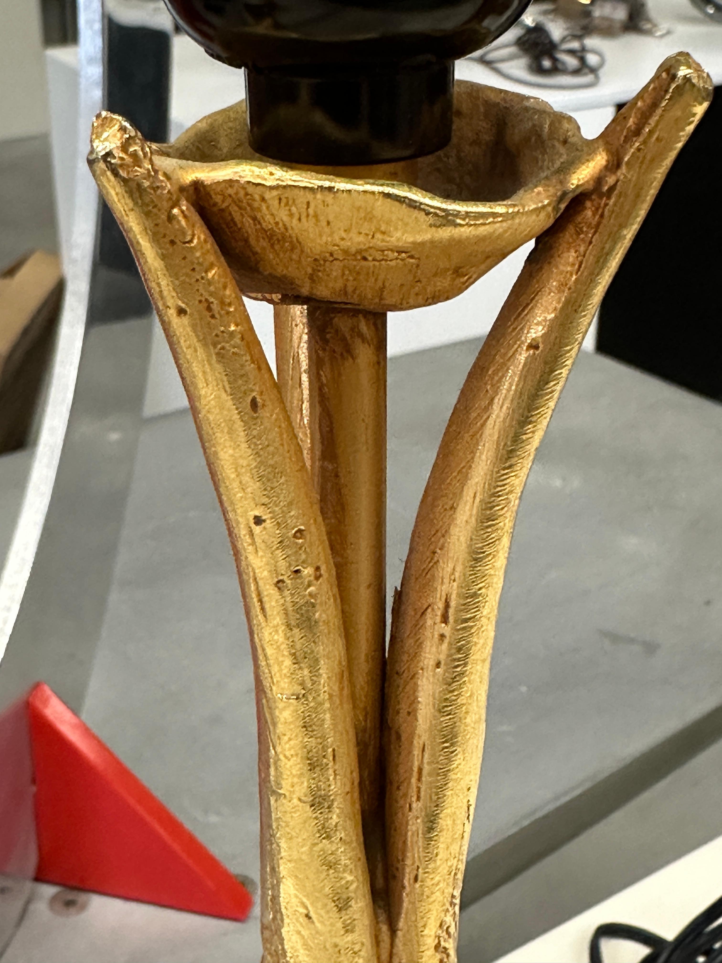 Pierre Casenove für Fondica, Frankreich, Tischlampe aus vergoldetem Metall im Angebot 4