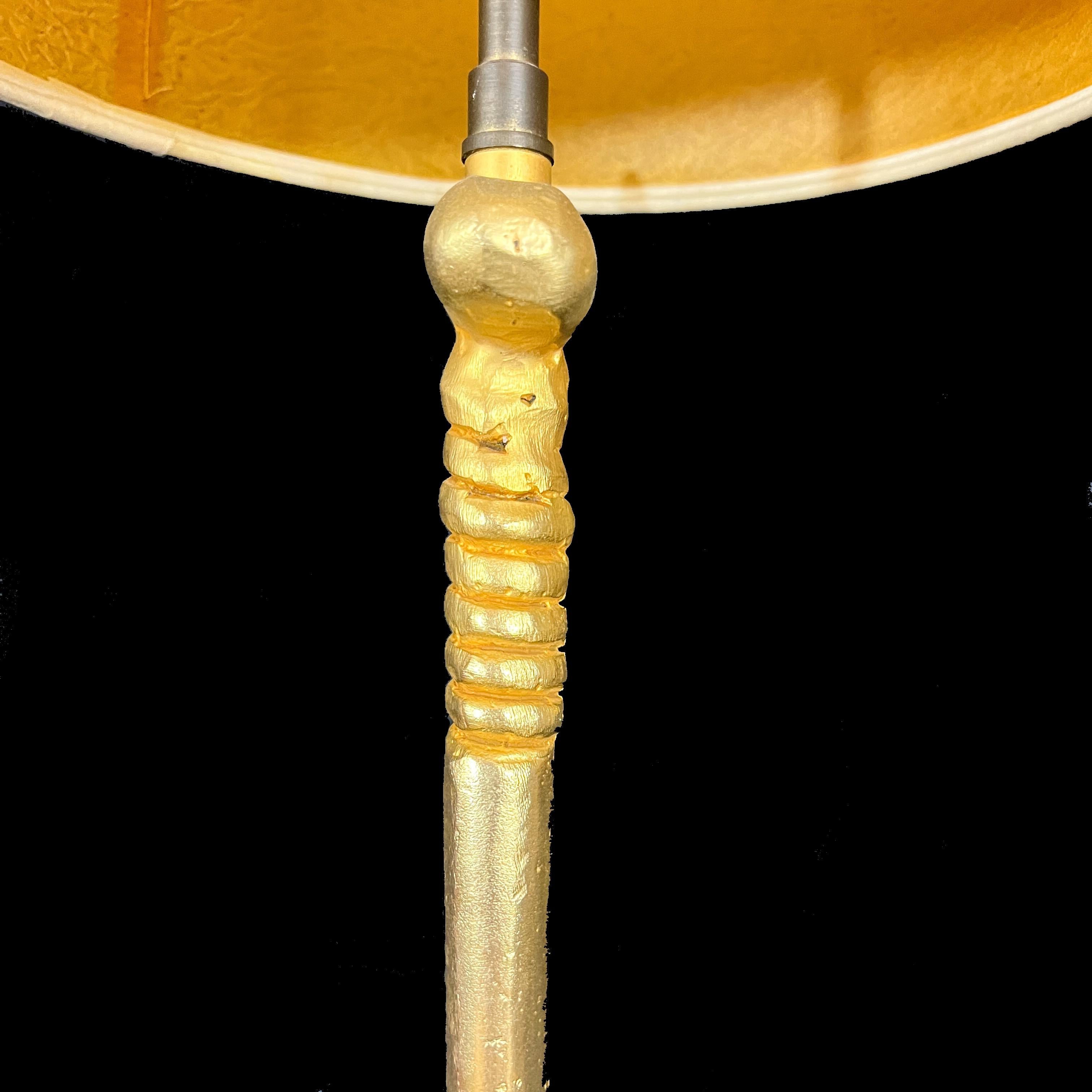 Pierre Casenove for Fondica - Gilt Bronze High Table Lamp - 1980s Excellent état - En vente à MOUGINS, FR