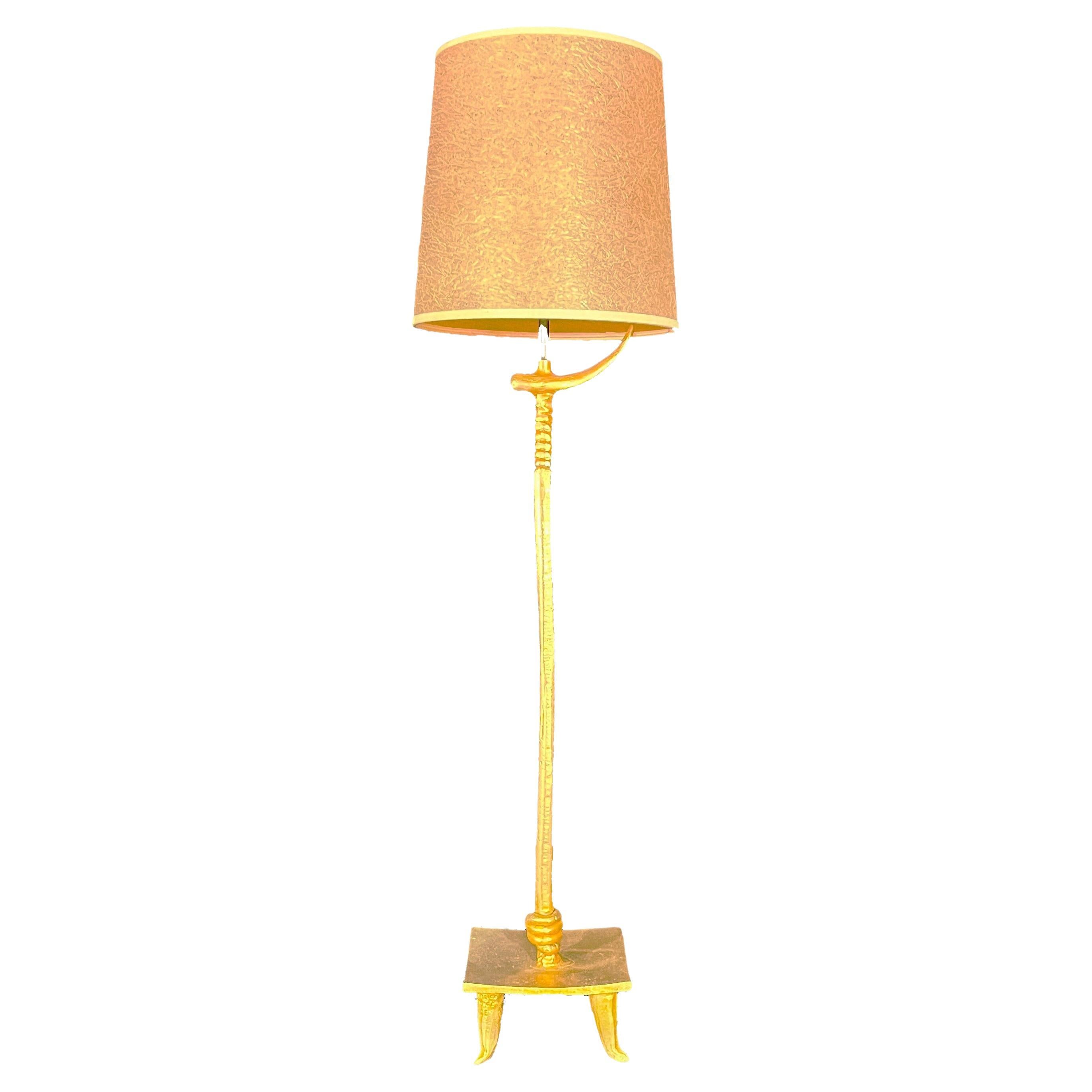 Pierre Casenove for Fondica - Gilt Bronze High Table Lamp - 1980s en vente