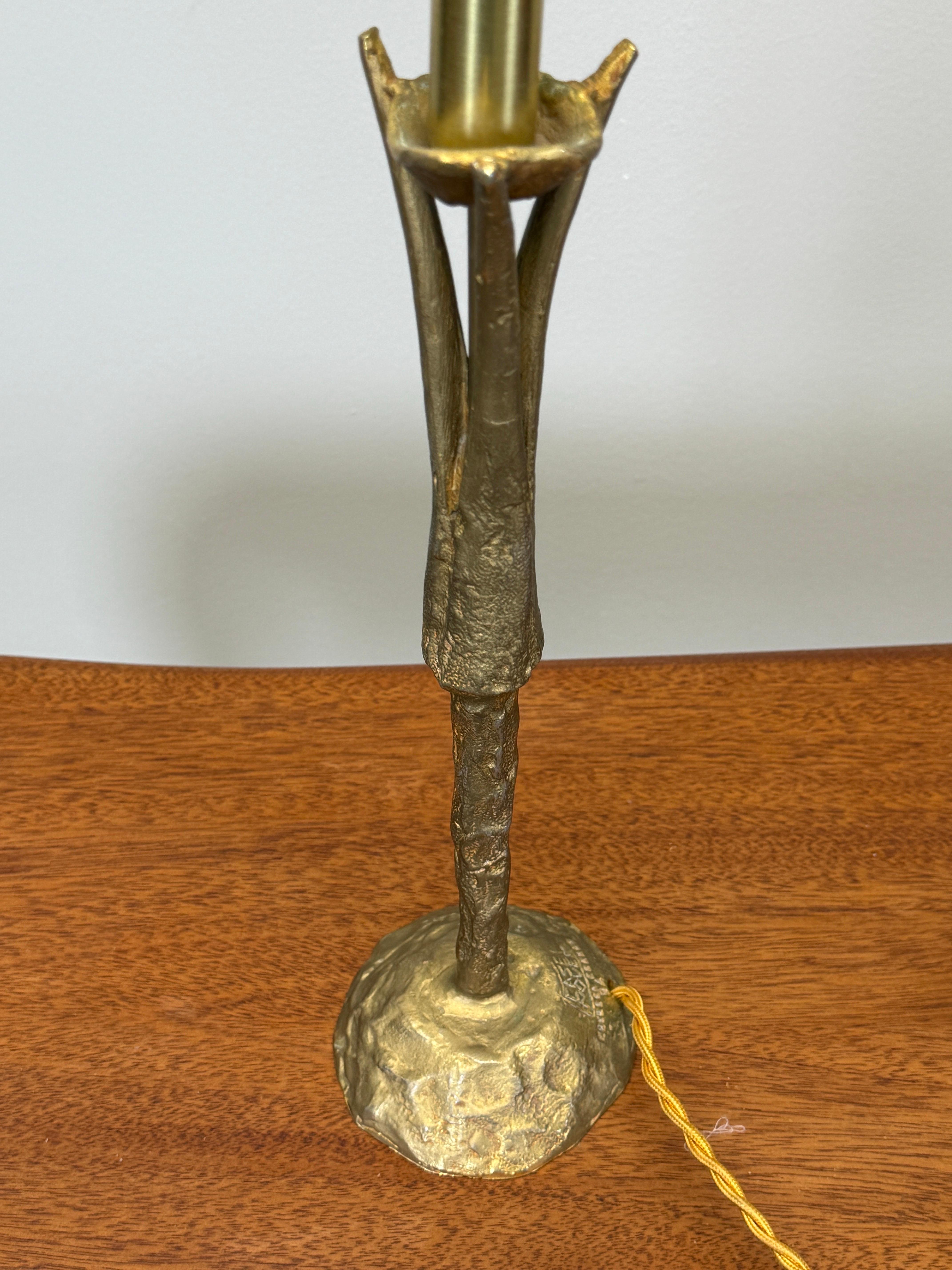Pierre Casenove pour Fondica Lampe de table en bronze doré en vente 1