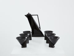 Pierre Casenove per Studio A Salins set da caffè in ceramica smaltata anni '80