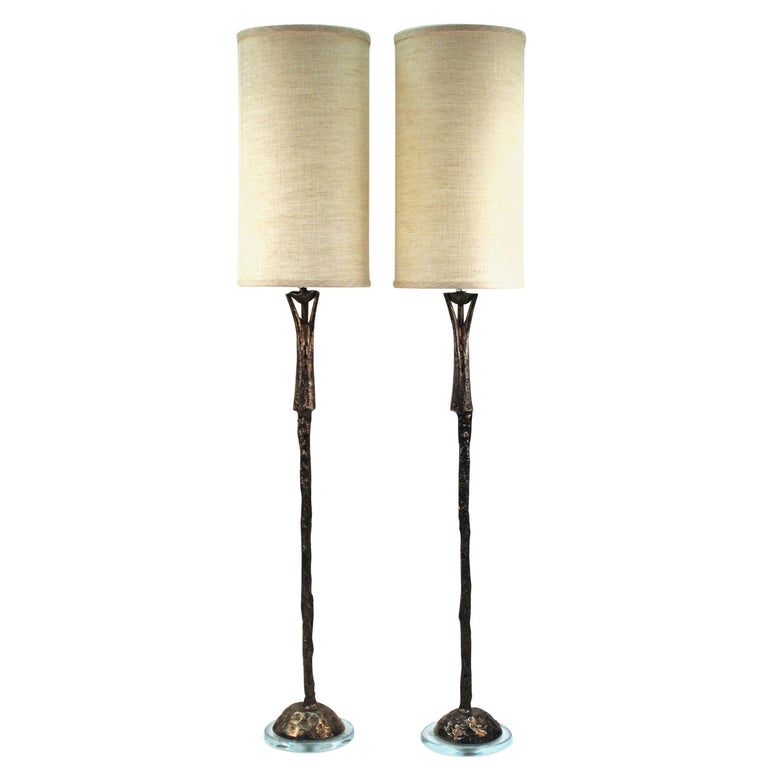 Pierre Casenove French Modern Bronze, Contemporary Bronze Table Lamps