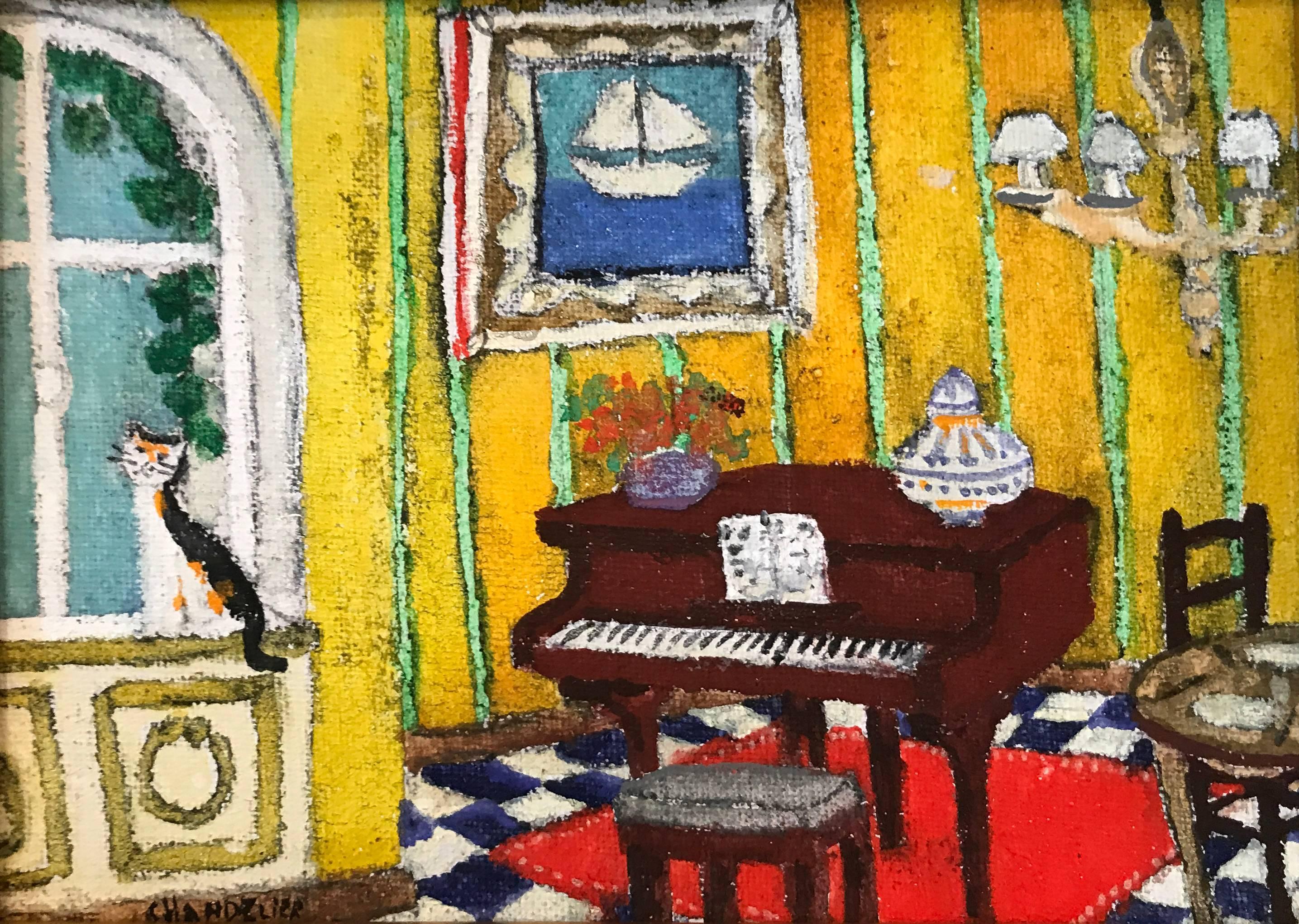 Pierre Chandelier Interior Painting - Piano Queue