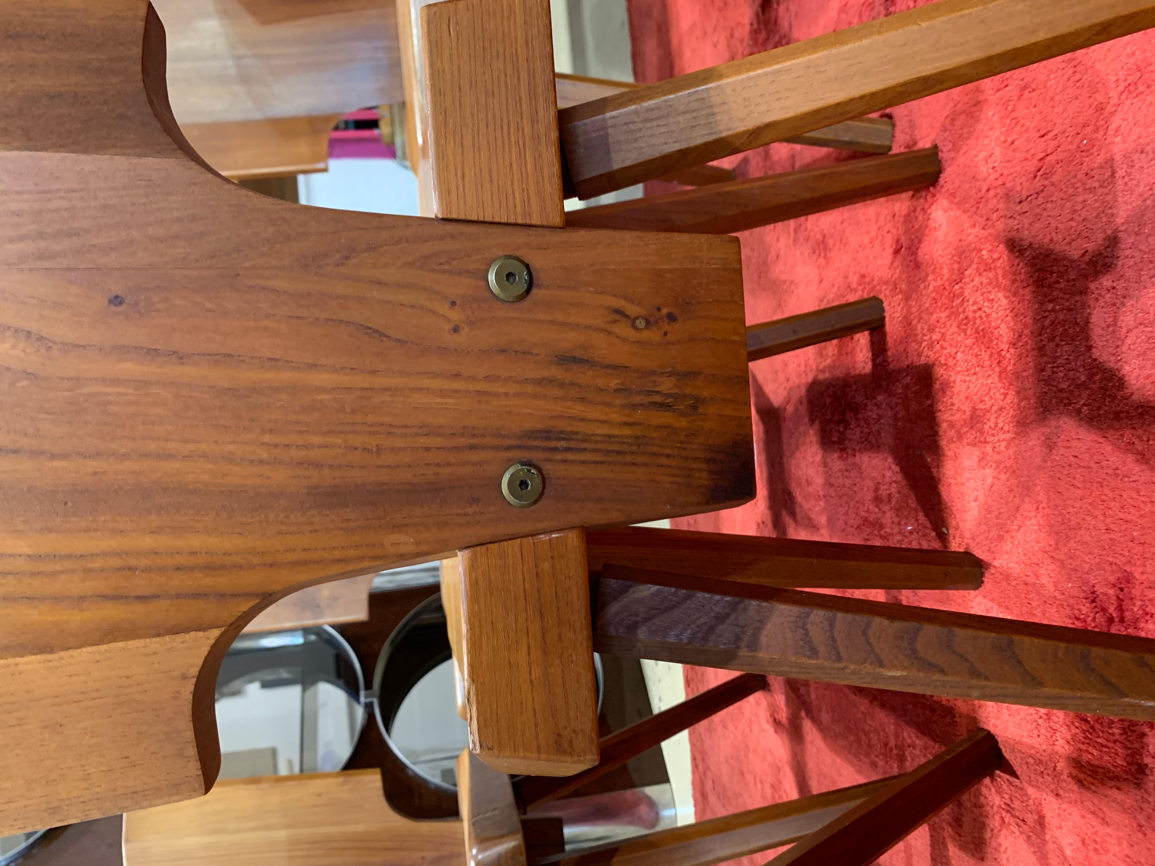 Mid-20th Century Pierre Chapo 6 Chairs S28