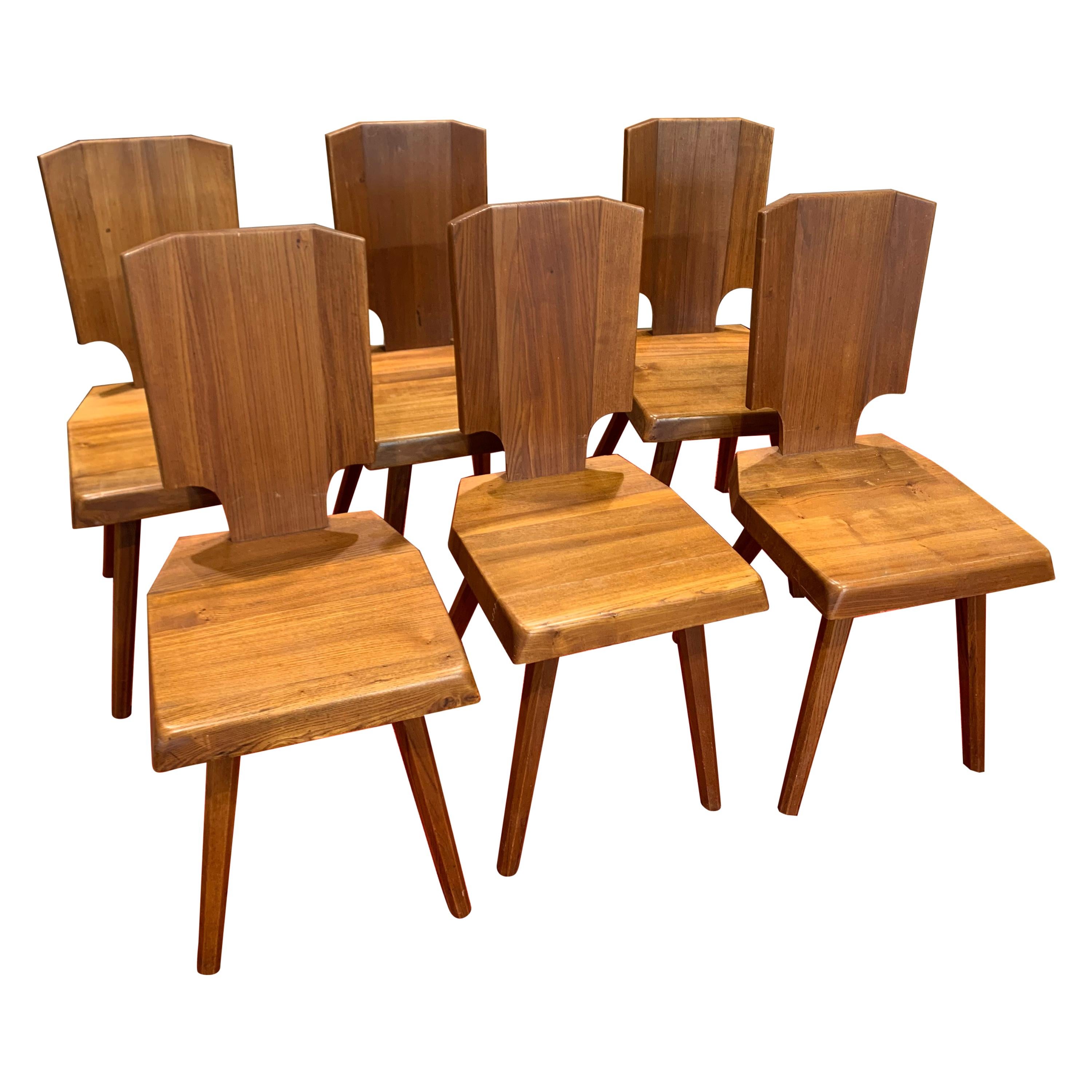 Pierre Chapo 6 Chairs S28