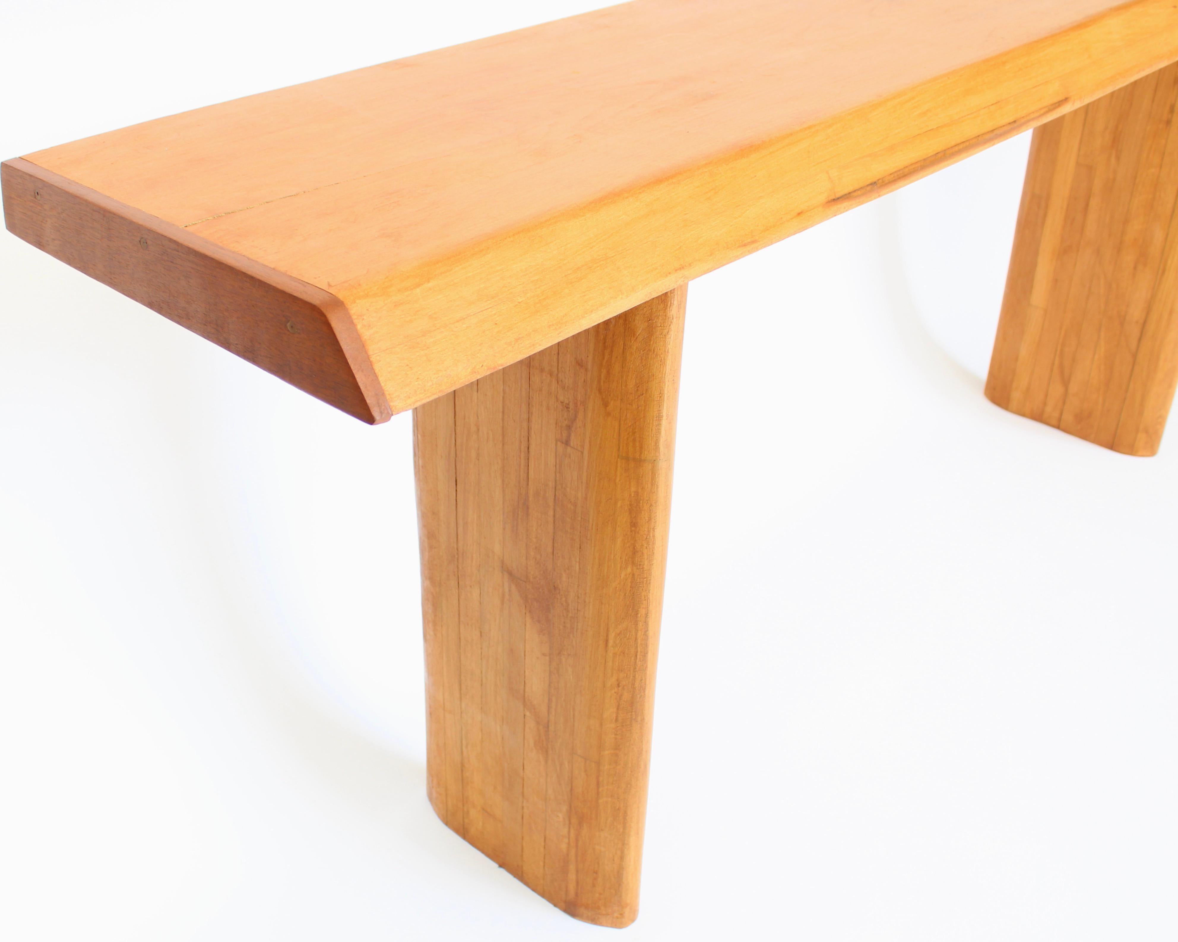 Pierre Chapo Attributed Elm Wood Console From Les Arcs France c1960 For Sale 6