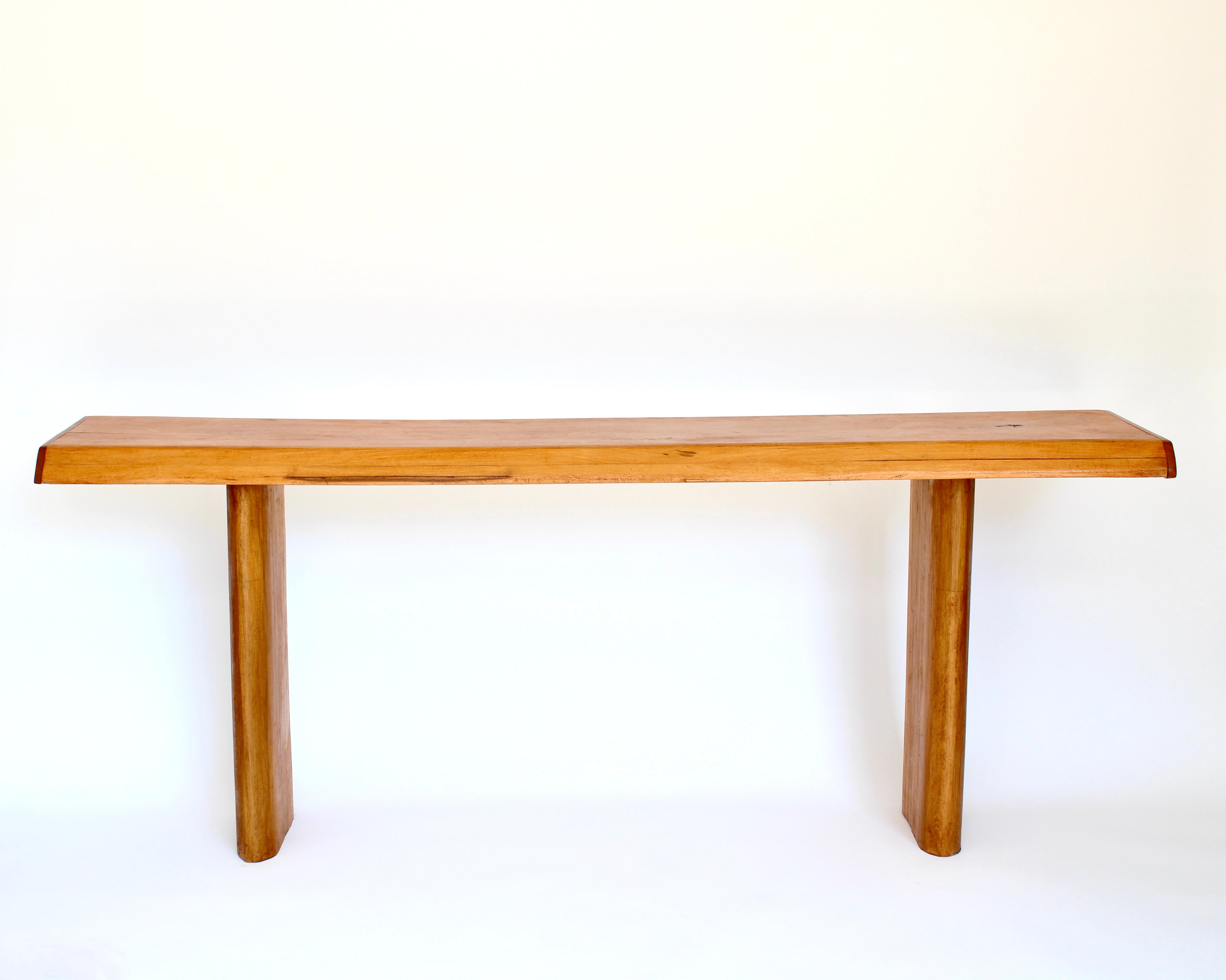 Mid-Century Modern Pierre Chapo Attributed Elm Wood Console From Les Arcs France c1960 For Sale