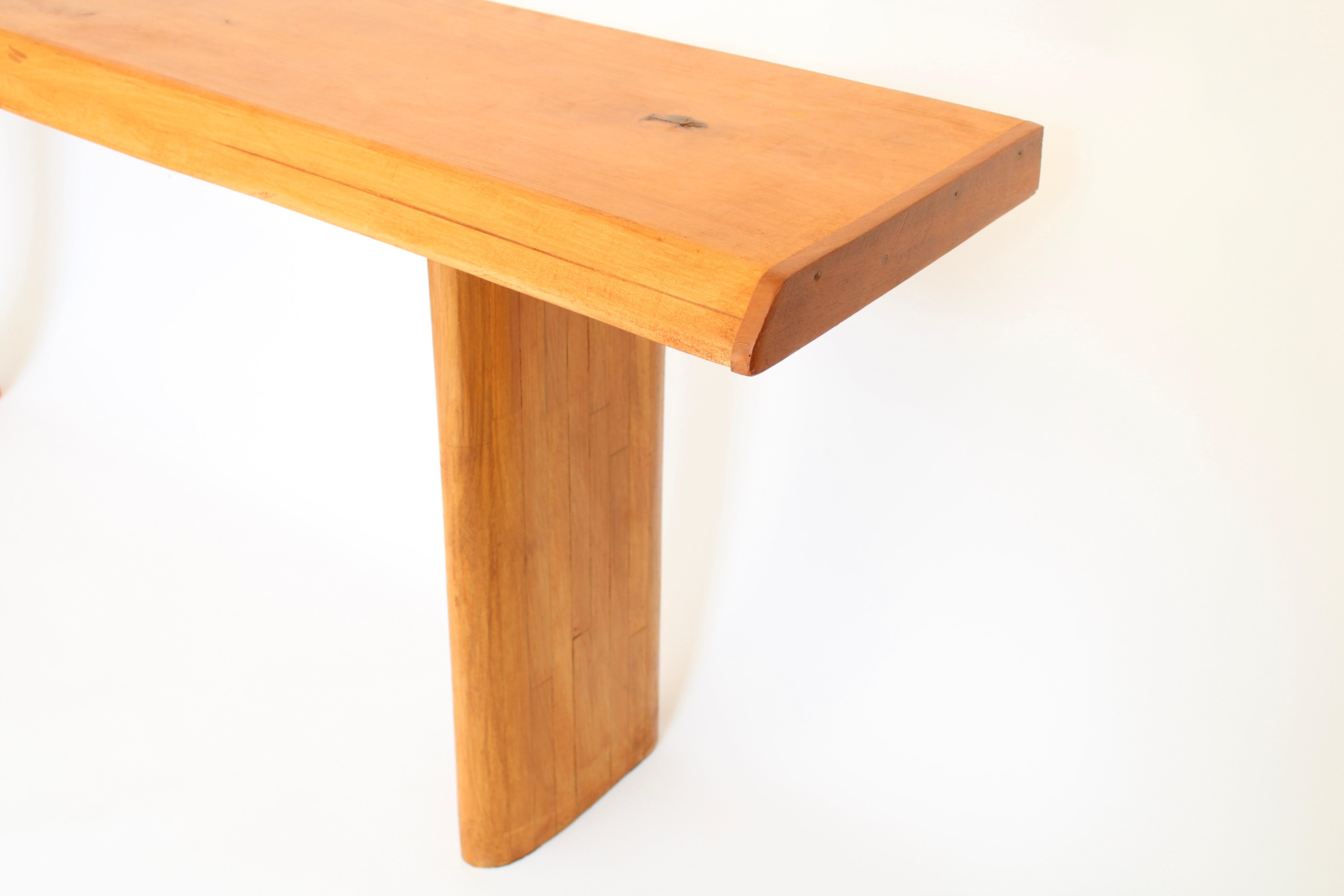 Pierre Chapo Attributed Elm Wood Console From Les Arcs France c1960 For Sale 1
