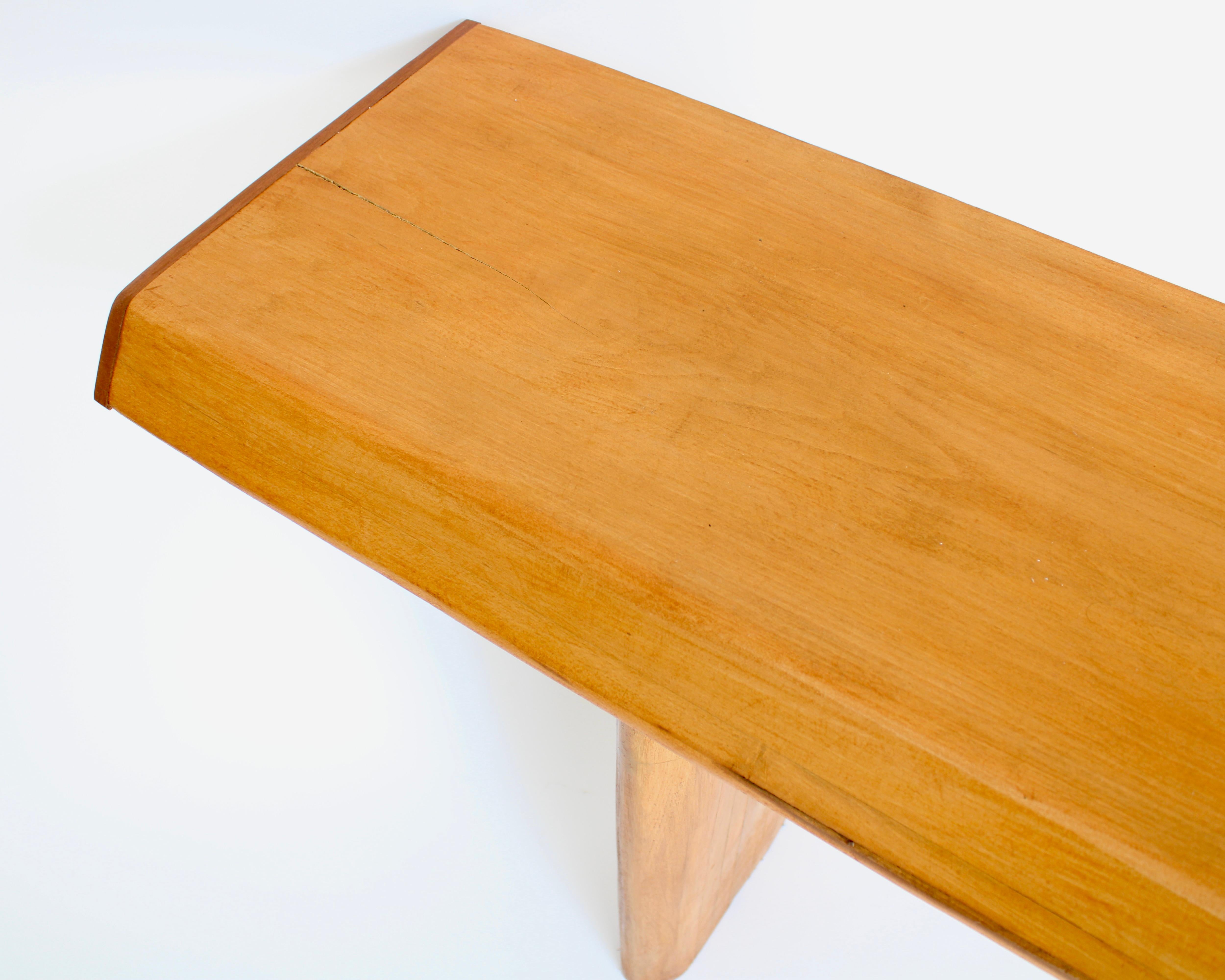 Pierre Chapo Attributed Elm Wood Console From Les Arcs France c1960 For Sale 2