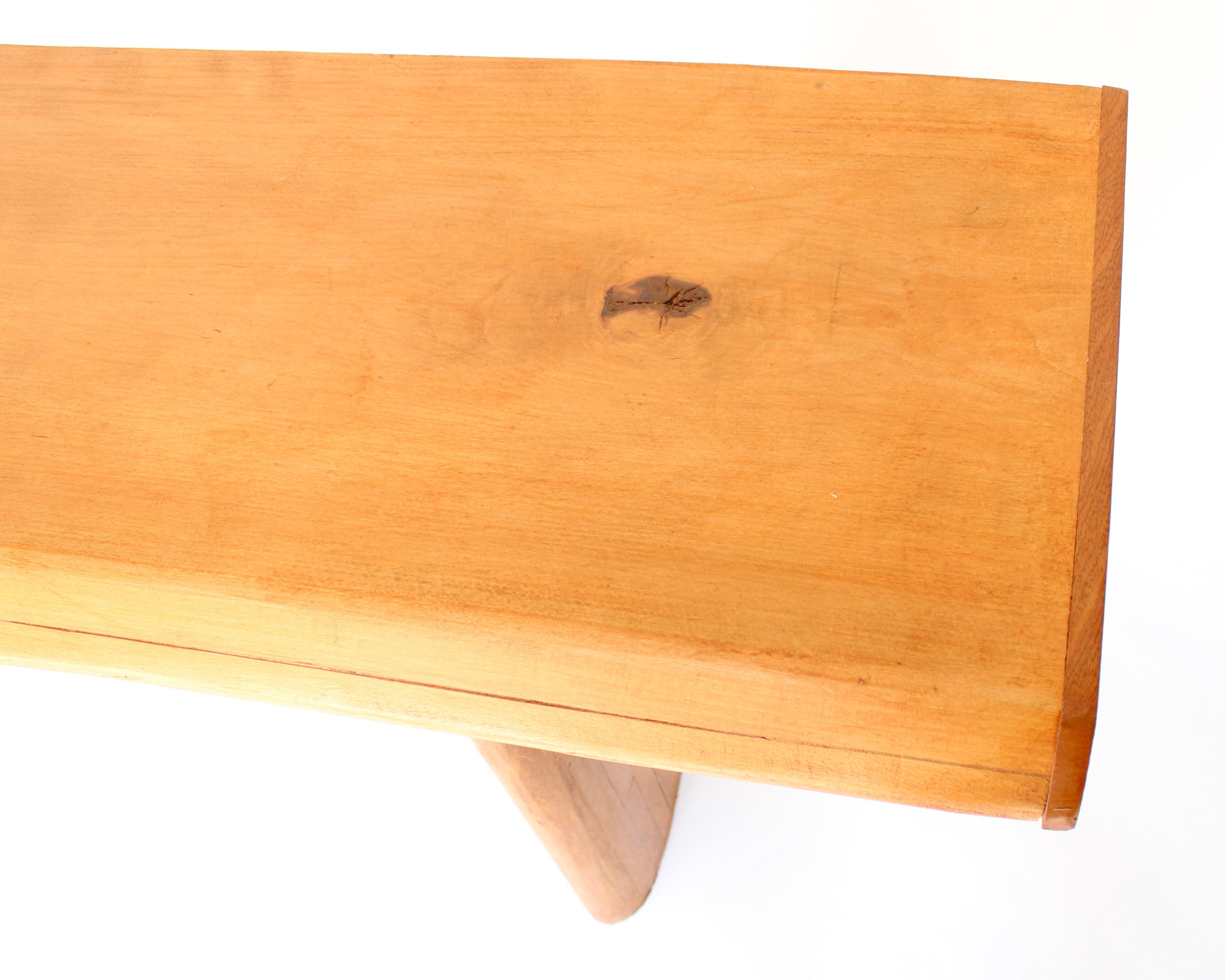 Pierre Chapo Attributed Elm Wood Console From Les Arcs France c1960 For Sale 3