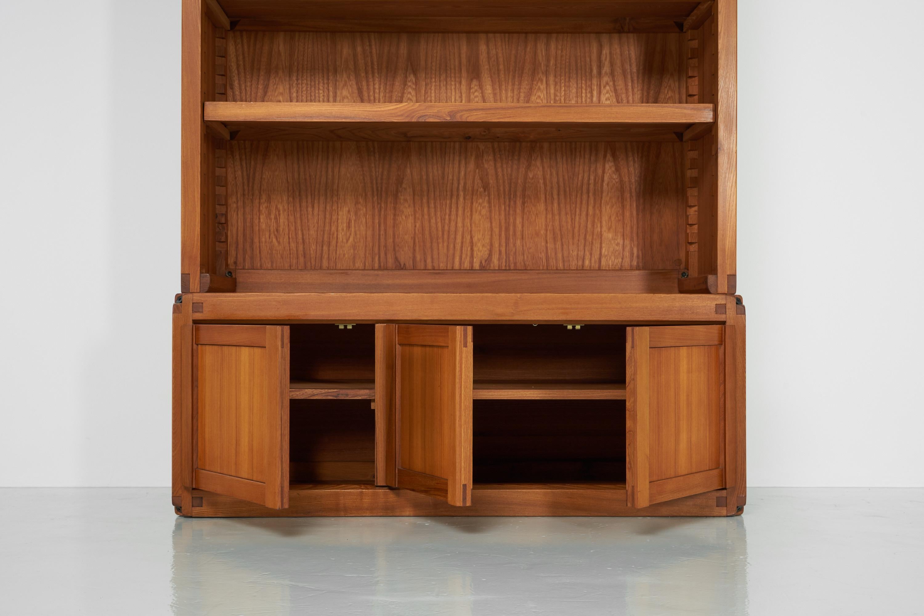 Cuir Pierre Chapo B10 Grande armoire bibliothèque, France, 1960 en vente