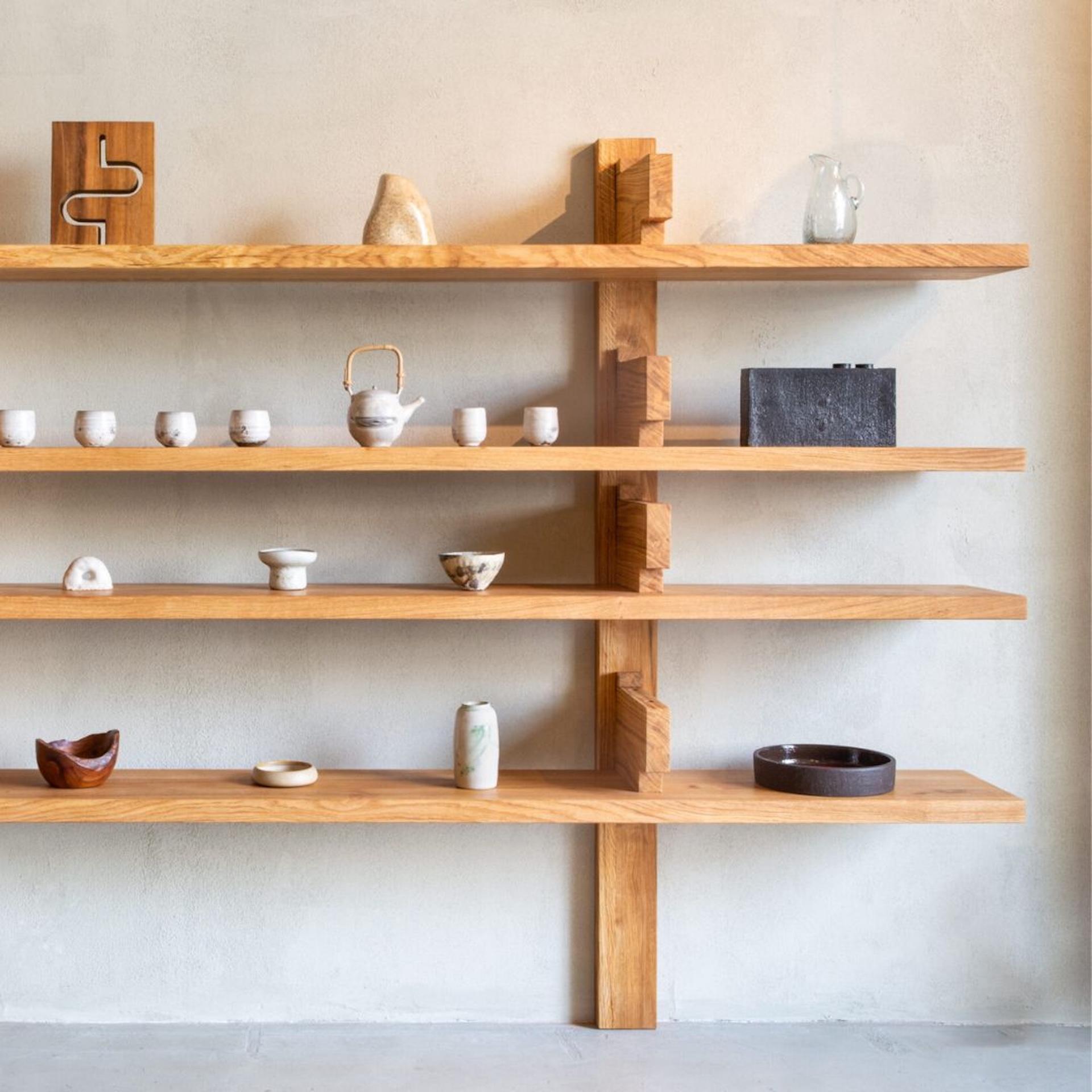 Pierre Chapo 'B17' Handcrafted Elm Shelf for Chapo Création For Sale 3
