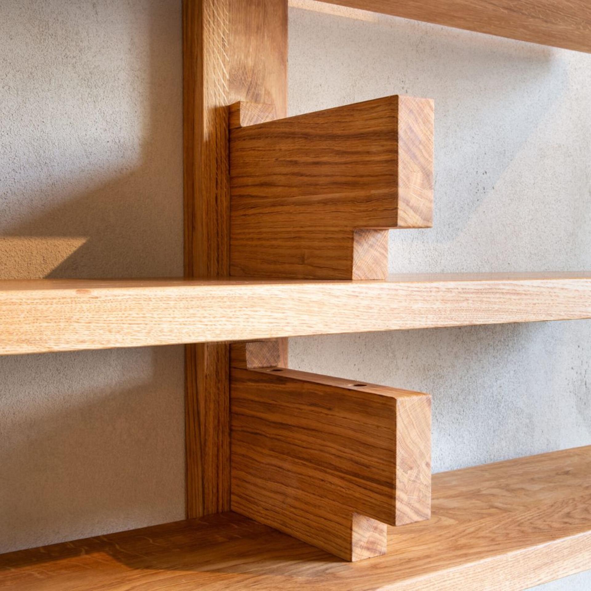 Pierre Chapo 'B17' Handcrafted Elm Shelf for Chapo Création For Sale 5