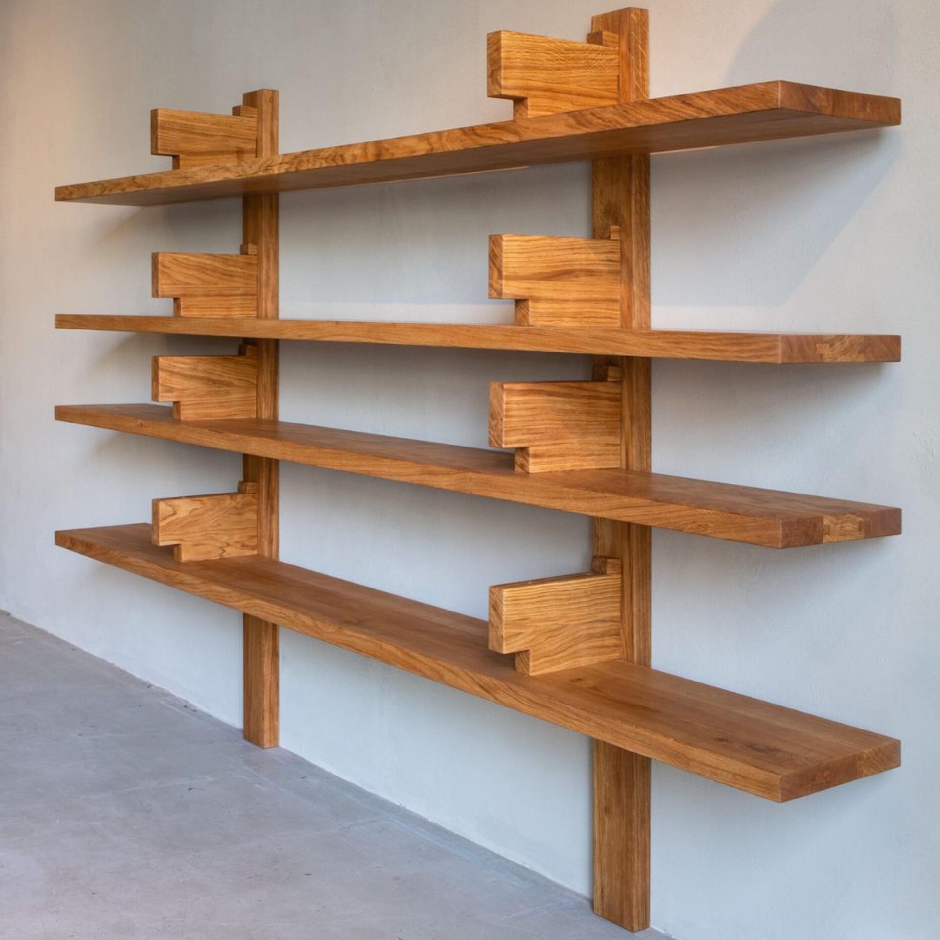 Pierre Chapo 'B17' Handcrafted Elm Shelf for Chapo Création For Sale 6