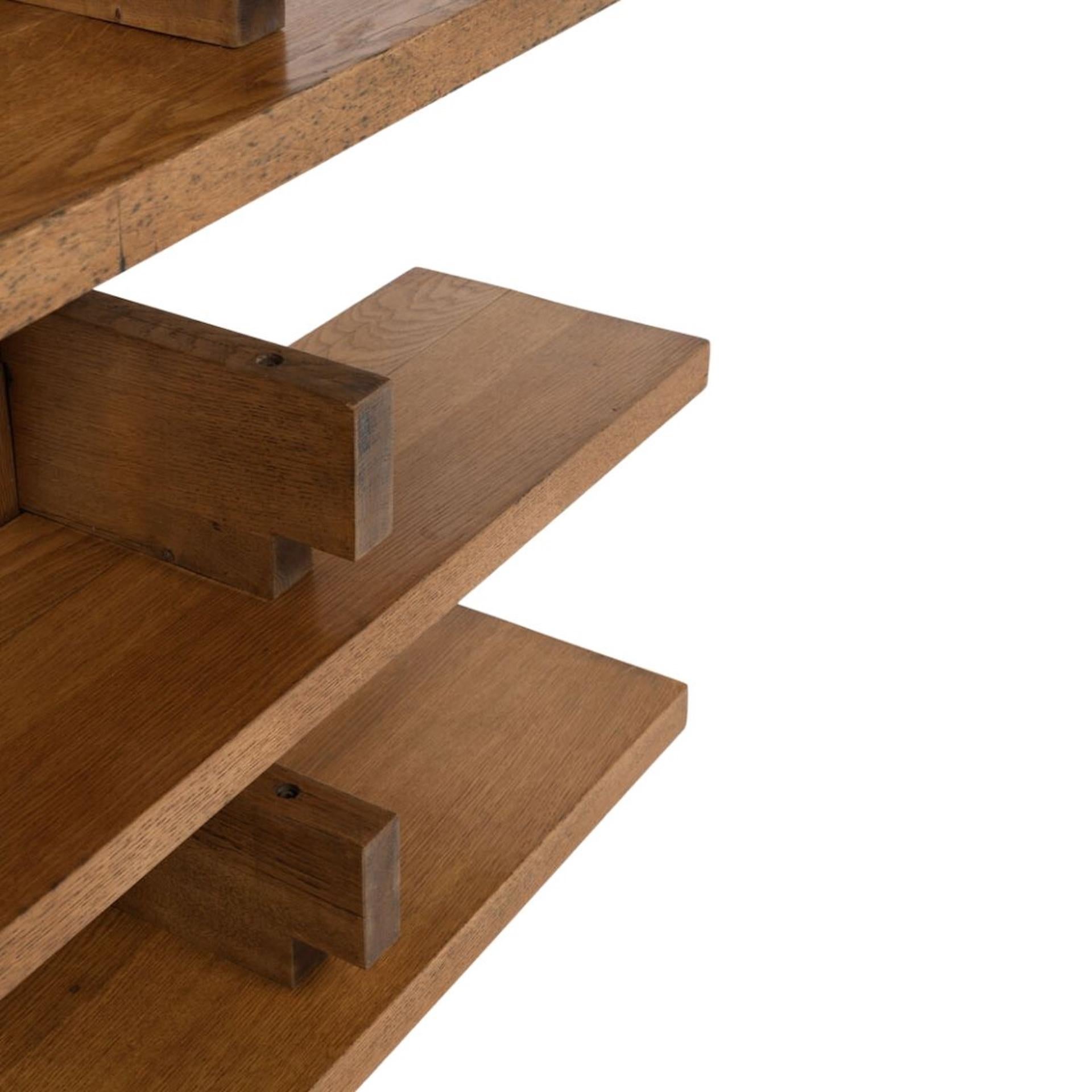 Pierre Chapo 'B17' Handcrafted Elm Shelf for Chapo Création For Sale 7