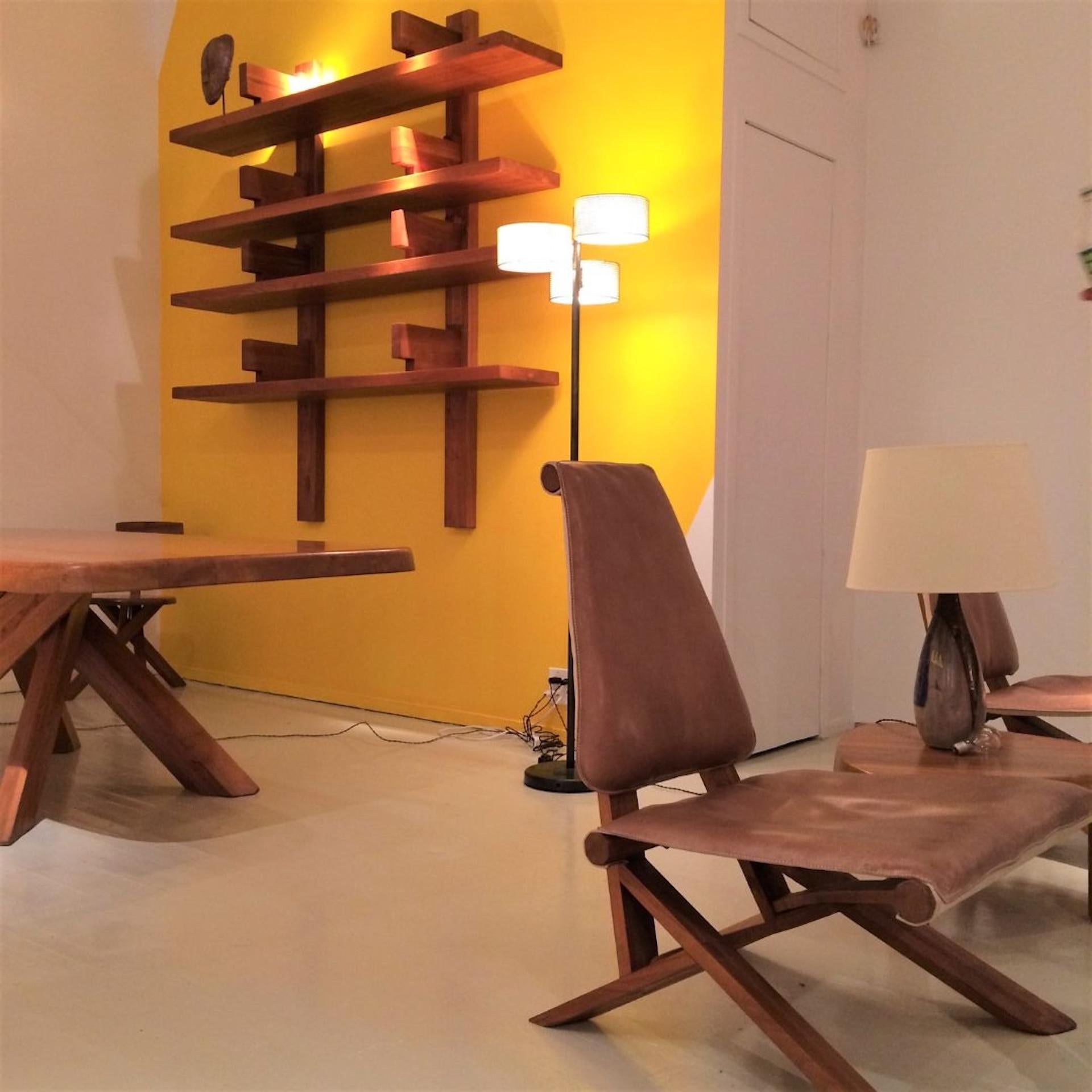 Pierre Chapo 'B17' Handcrafted Elm Shelf for Chapo Création In New Condition For Sale In Glendale, CA