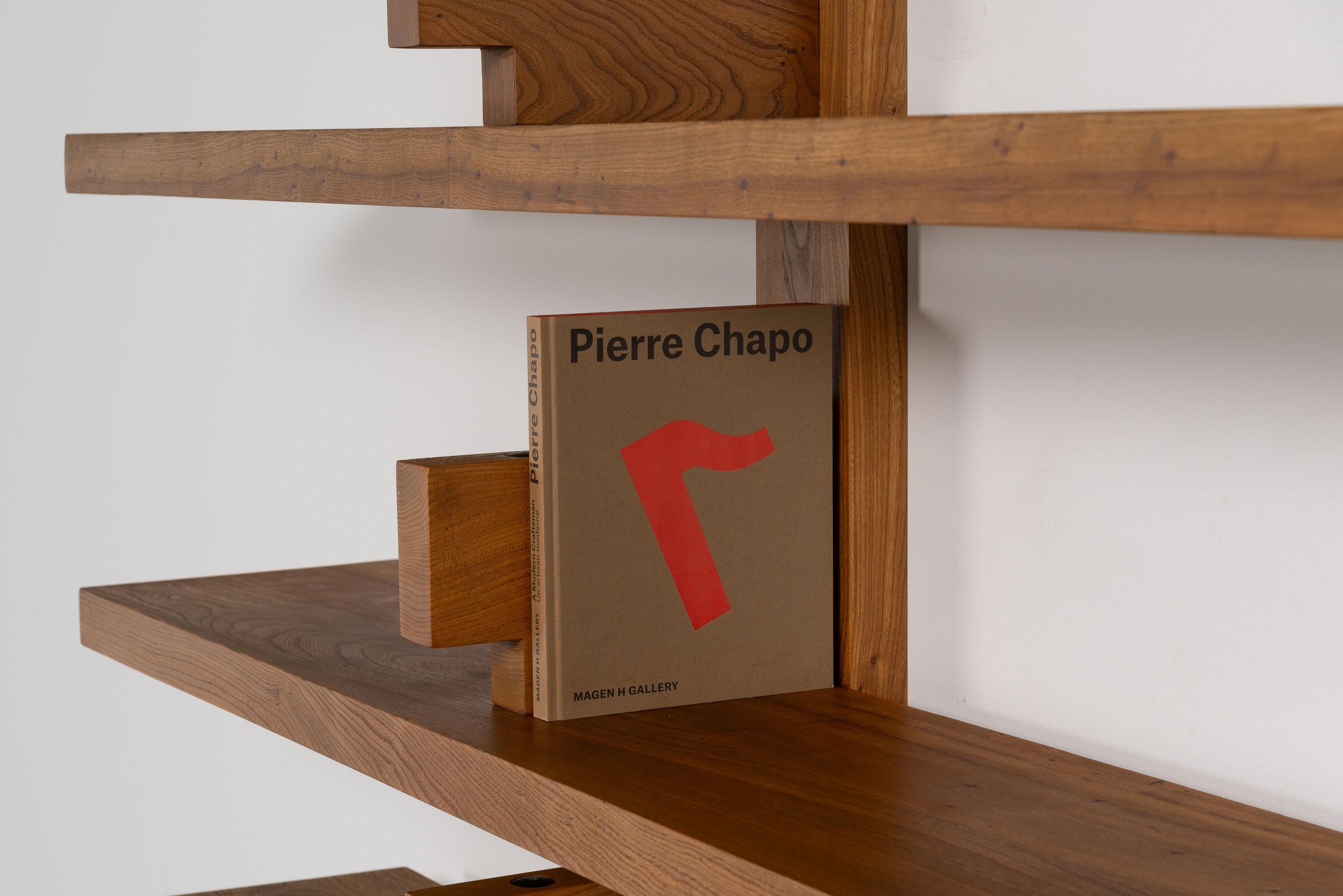 Pierre Chapo B17C Bücherregal aus Ulme, Frankreich 1967 im Angebot 12