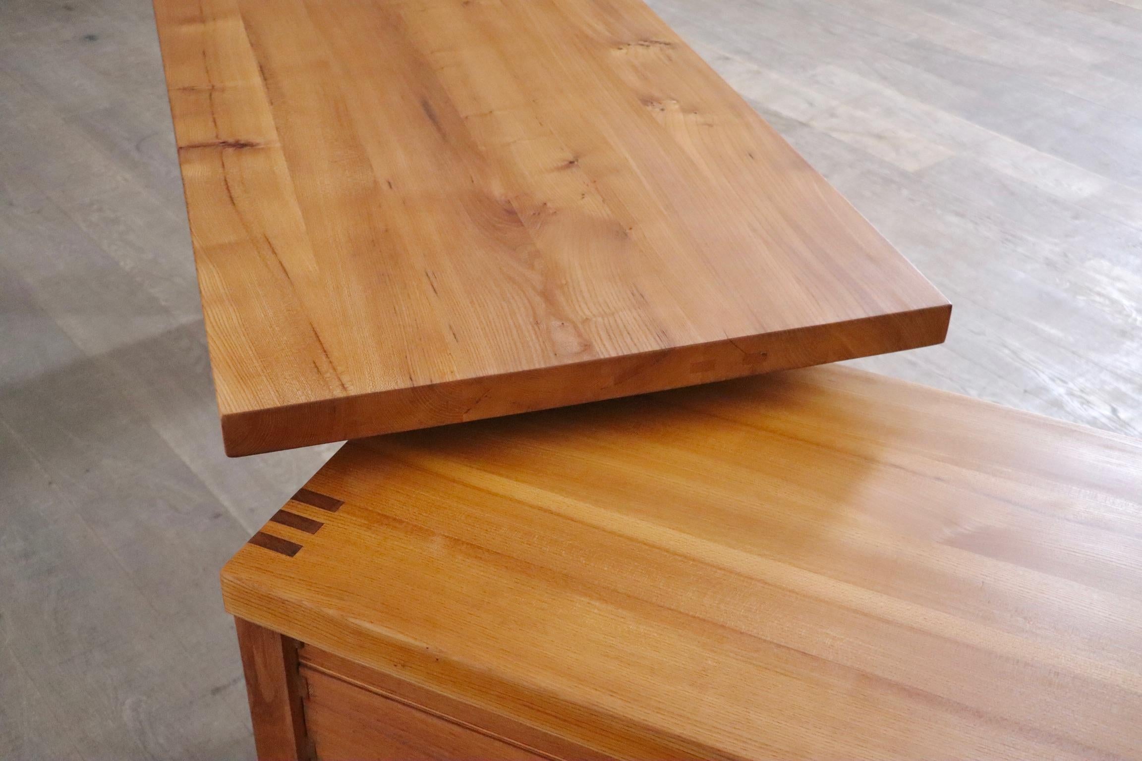 Pierre Chapo B19 Desk in Solid Elm, France 1960s For Sale 1