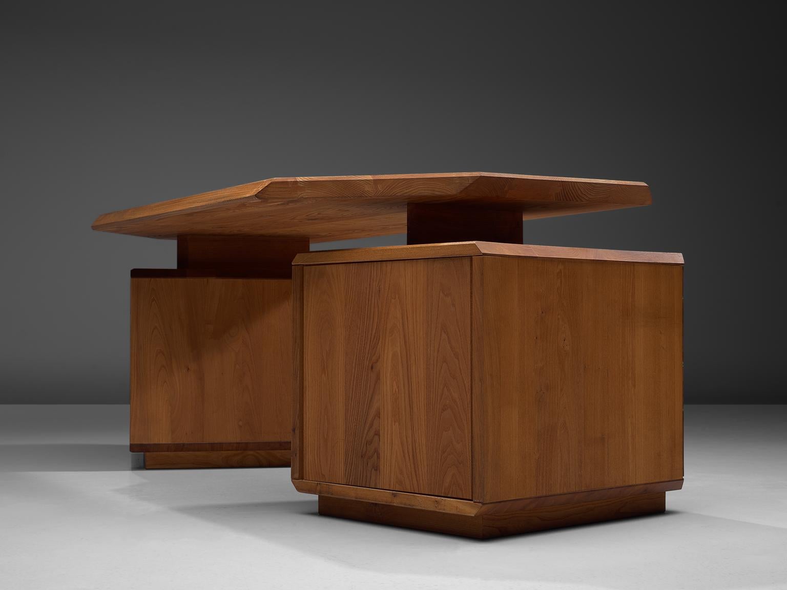 Mid-Century Modern Pierre Chapo B40 Desk in Elm