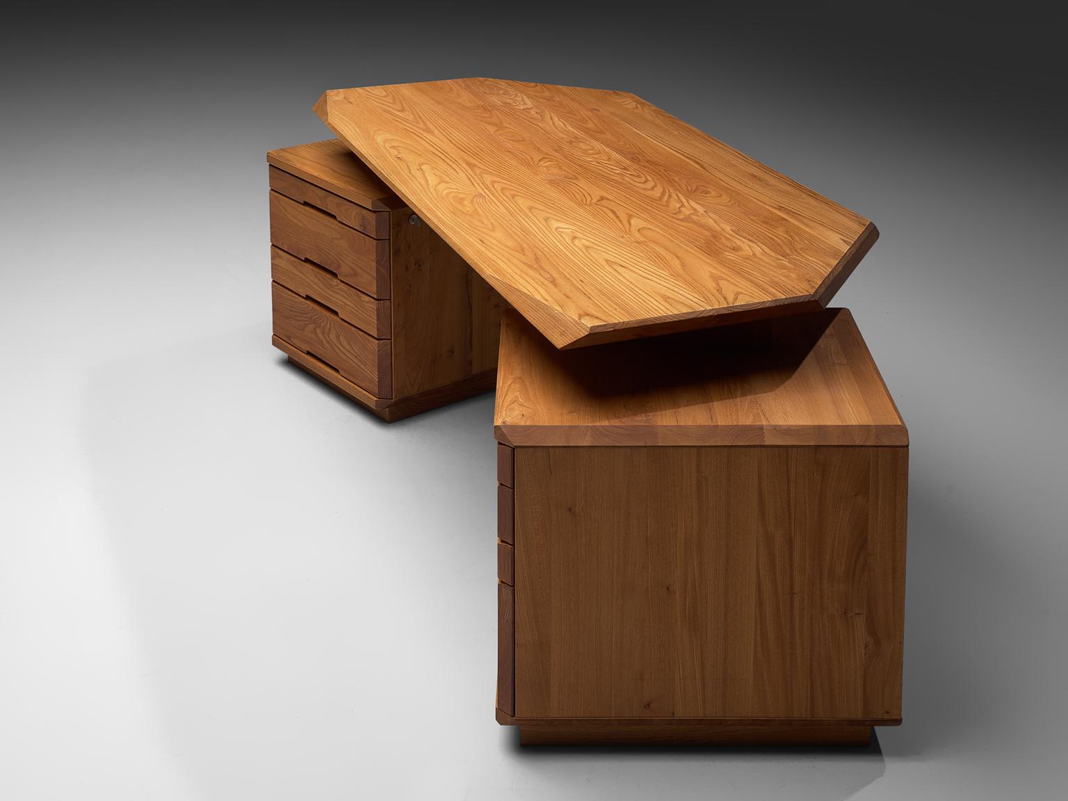 Mid-Century Modern Pierre Chapo B40 Desk in Elm