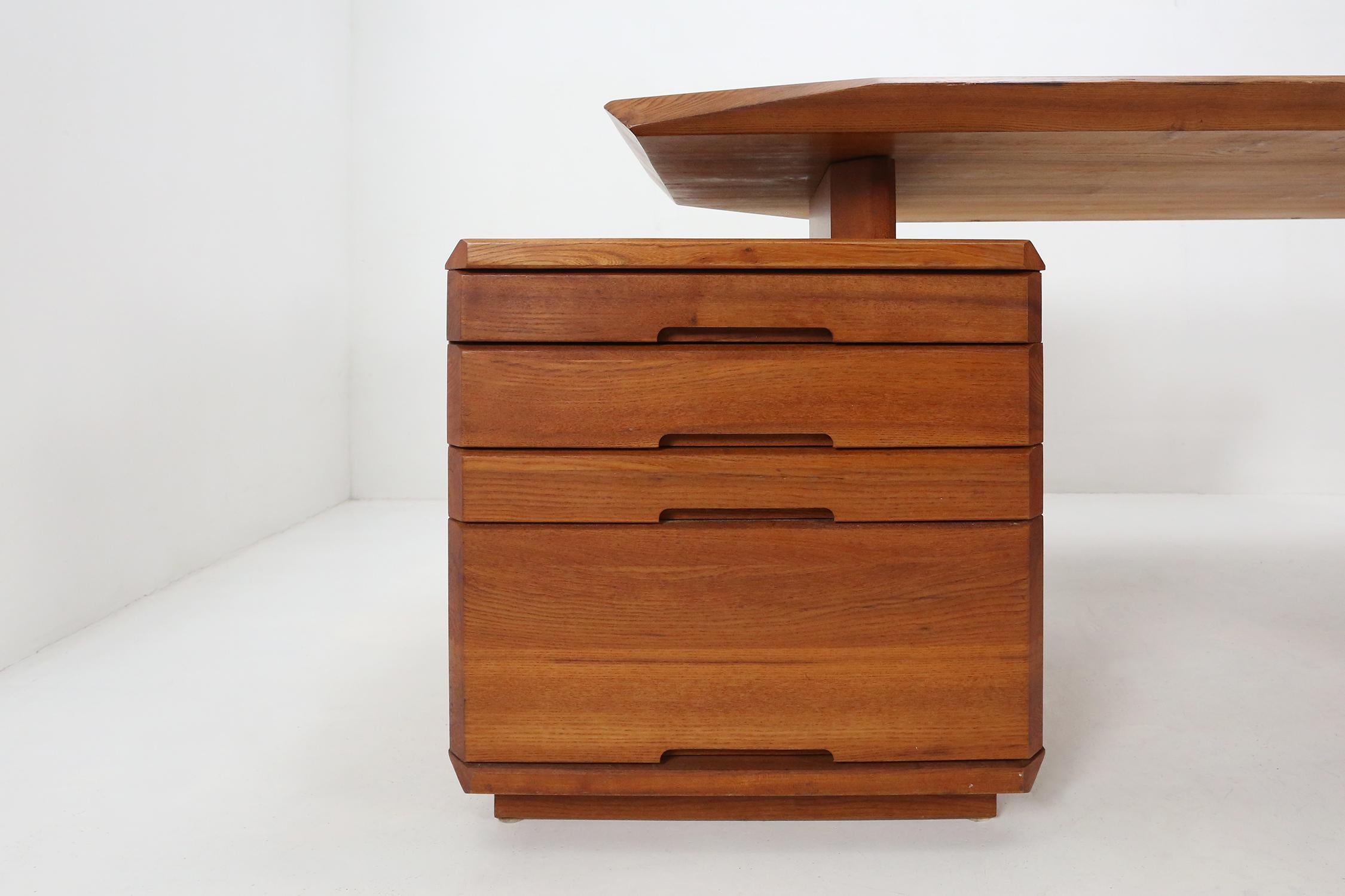 Pierre Chapo B40 Desk in Solid Elm Wood 8