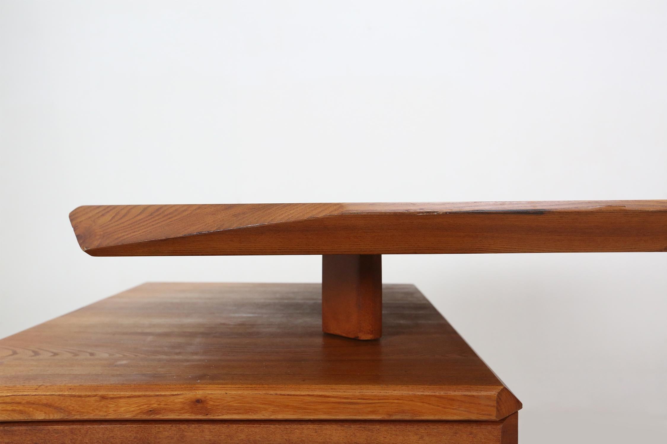 Late 20th Century Pierre Chapo B40 Desk in Solid Elm Wood