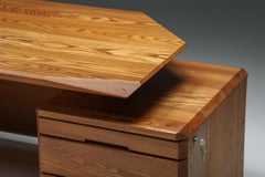 B40 Desk in Solid Elm by Pierre Chapo, France, 1960s