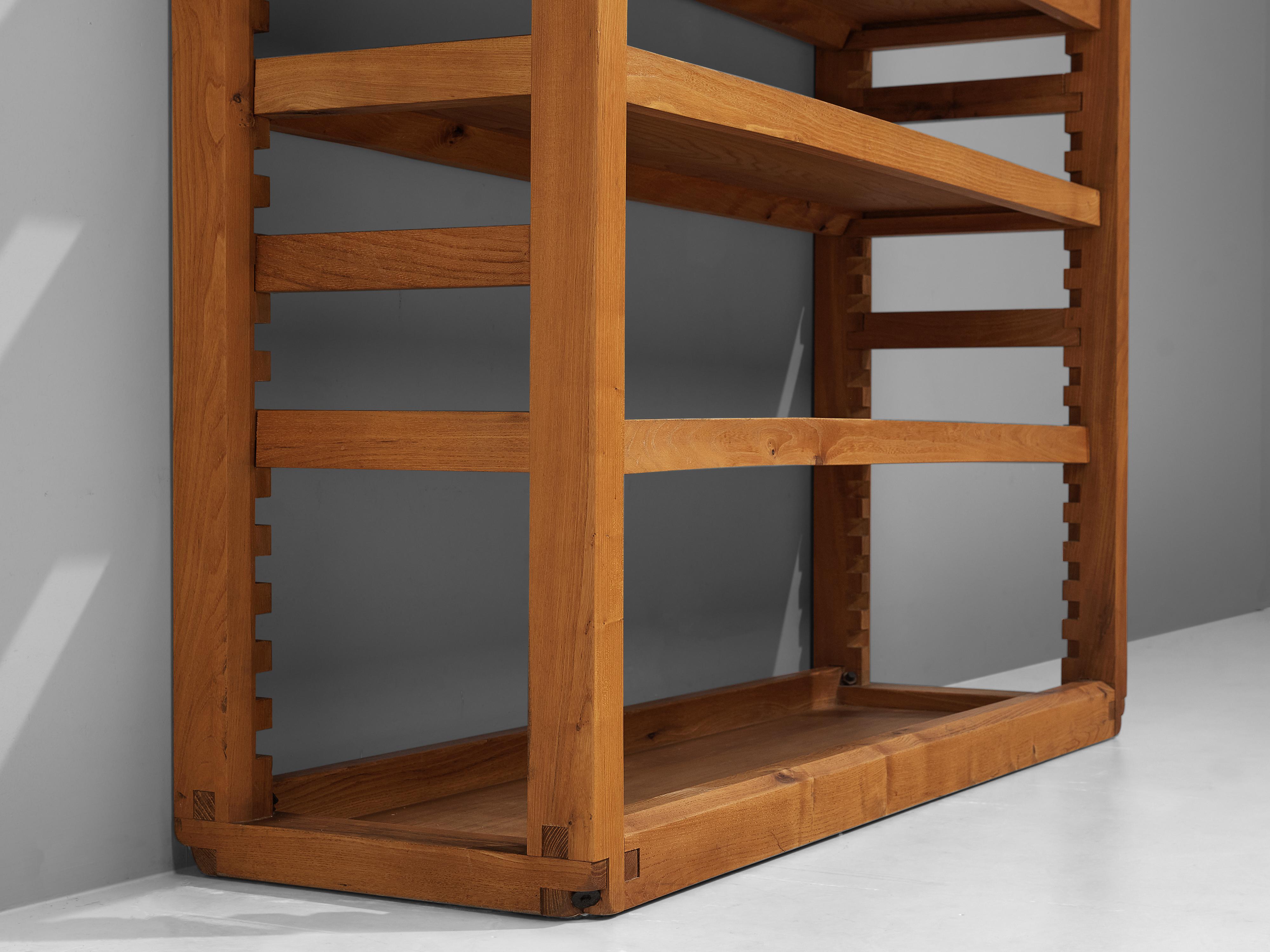 Mid-Century Modern Pierre Chapo Bookcase in Solid Elm